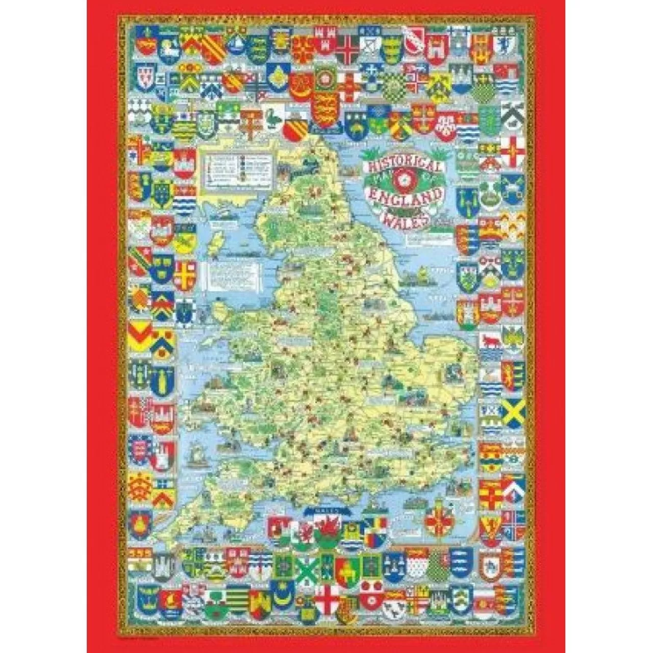 New JHG Puzzles Historical Map Of England And Wales Jigsaw Puzzle