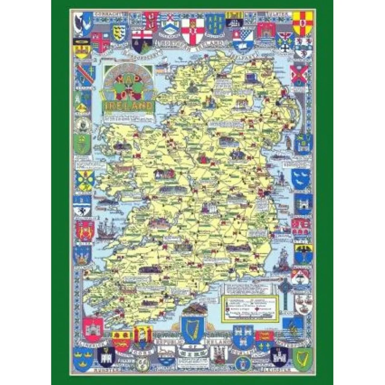 Best JHG Puzzles Historical Map Of Ireland Jigsaw Puzzle