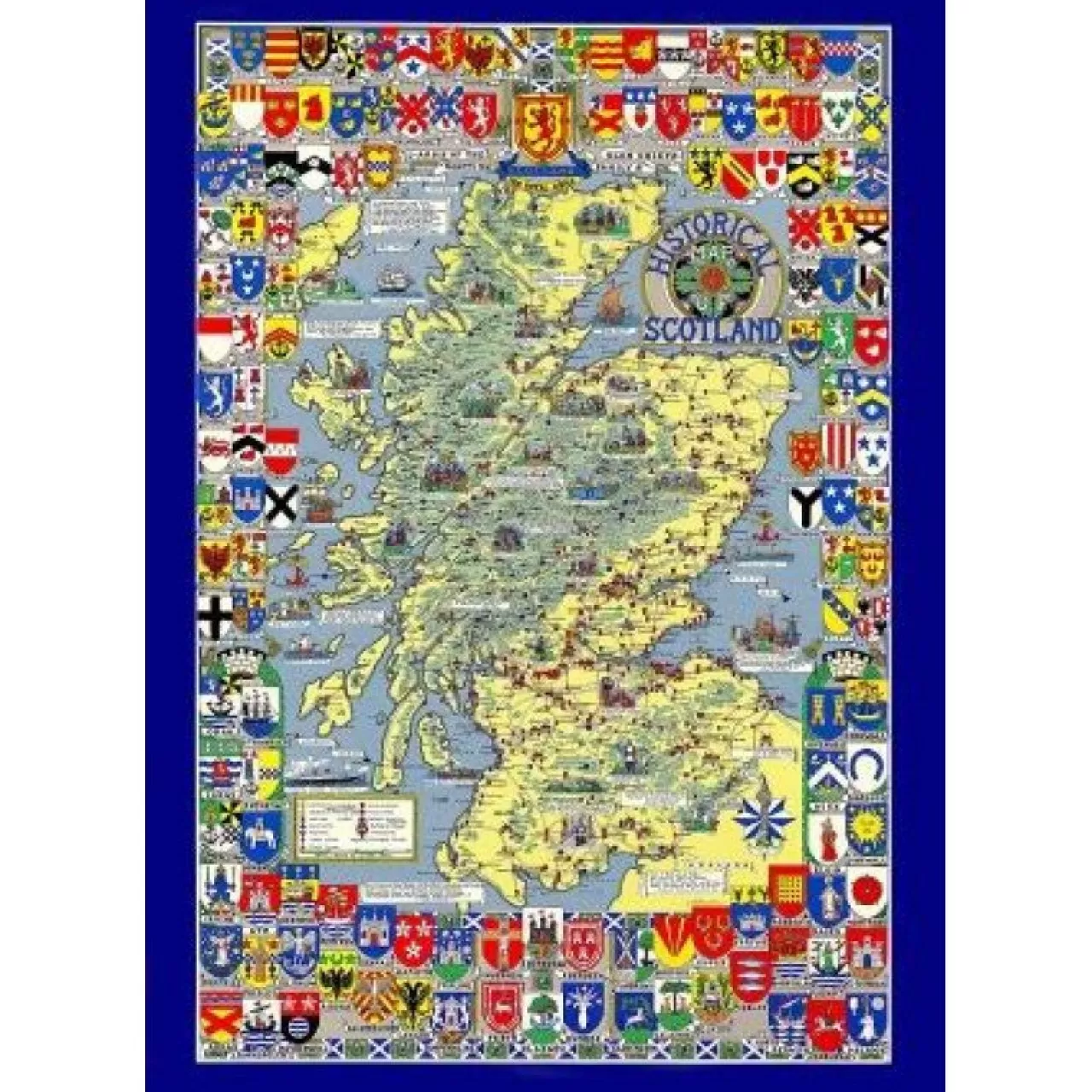 Best JHG Puzzles Historical Map Of Scotland Jigsaw Puzzle