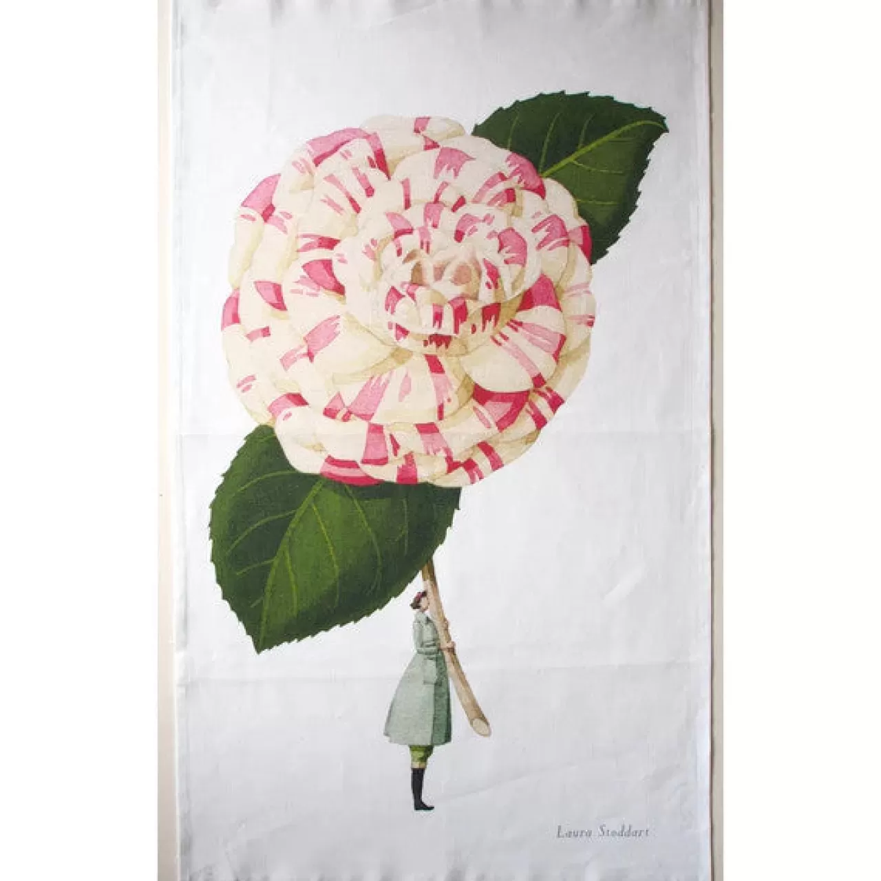 Store Laura Stoddart In Bloom Camellia Linen Tea Towel