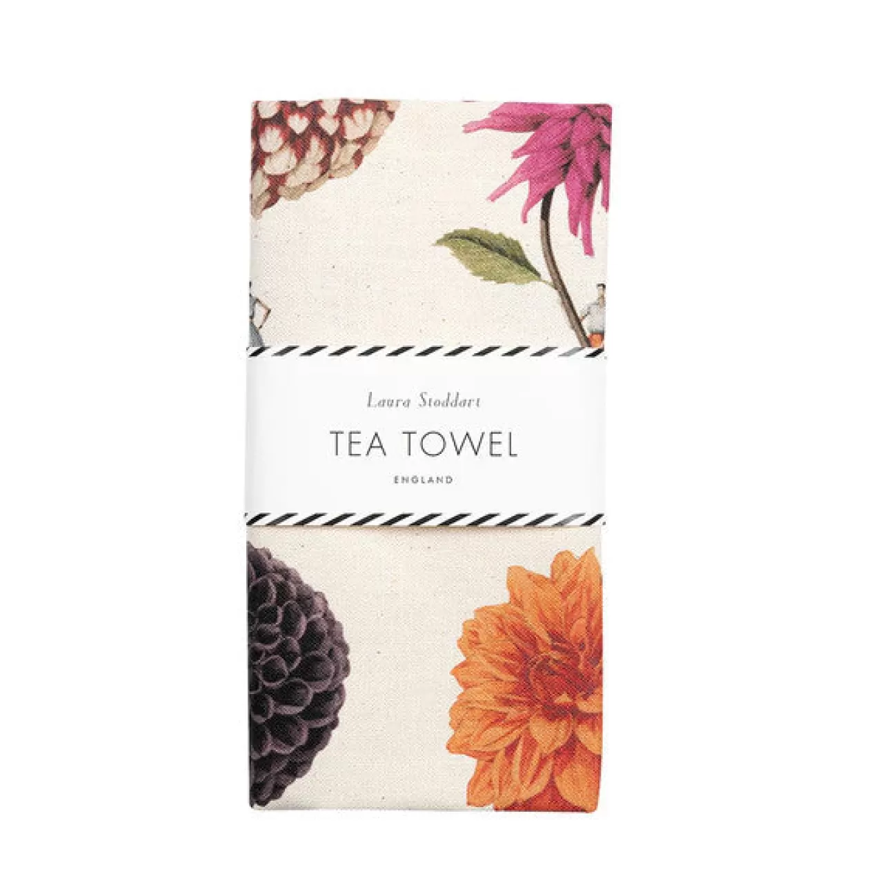 Cheap Laura Stoddart In Bloom Multi Dahlias Tea Towel