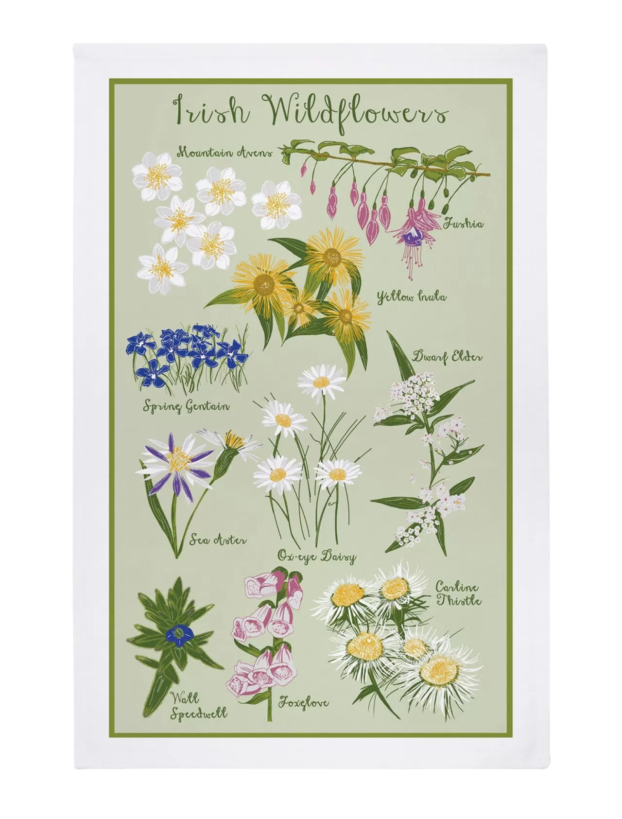 Clearance Ulster Weavers Irish Wildflowers Tea Towel