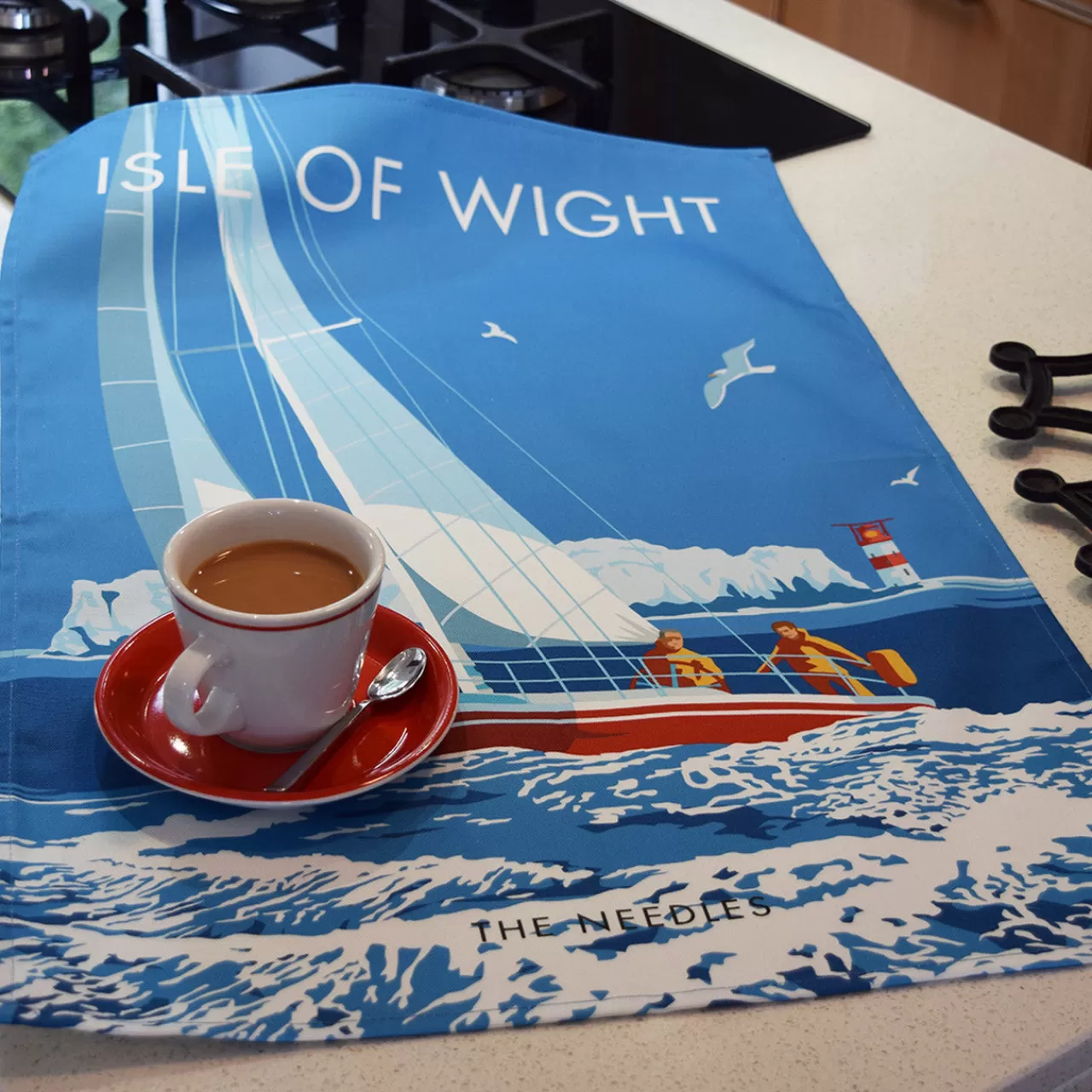 New Town Towels Isle Of Wight - The Needles Tea Towel