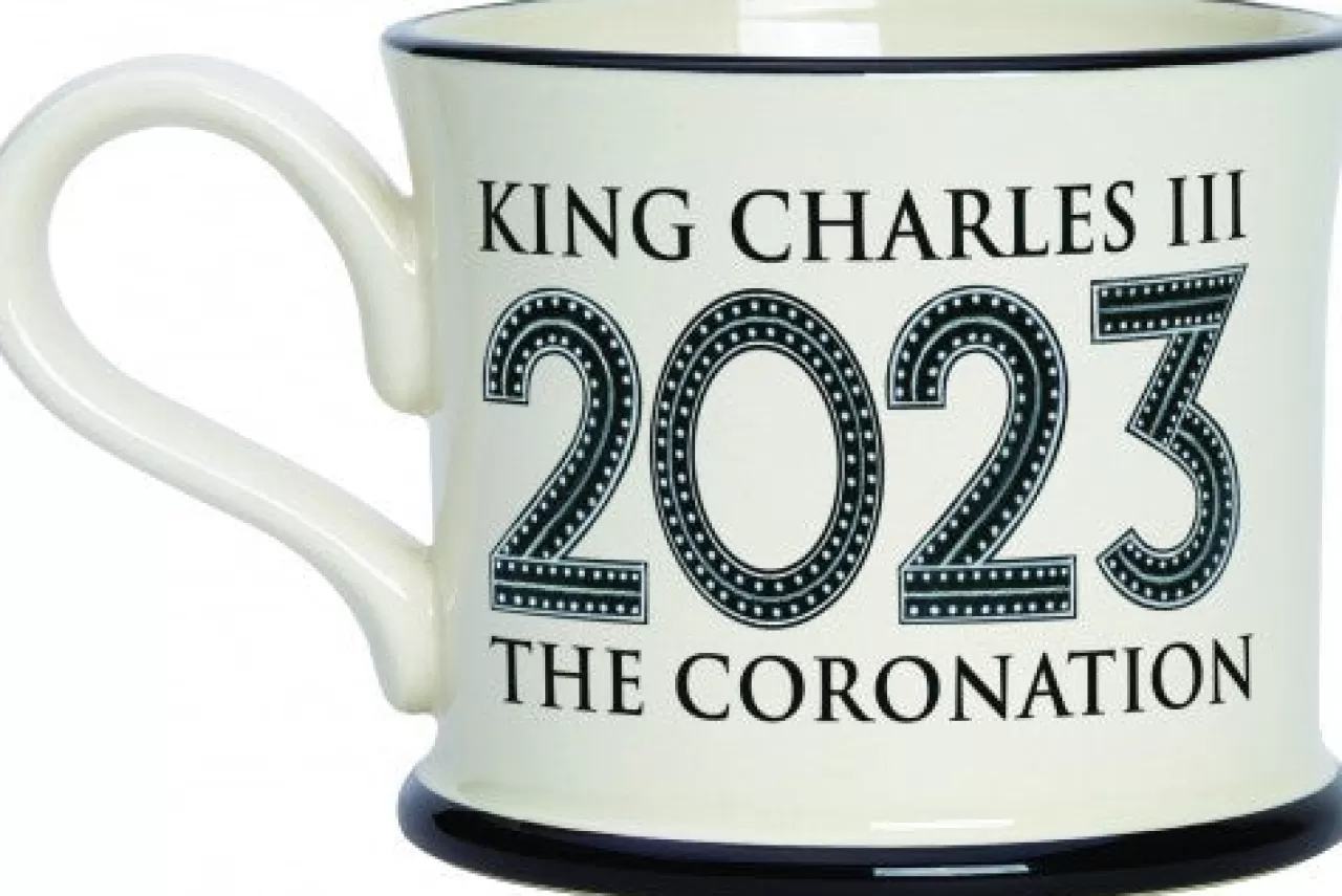 Outlet Moorland Pottery King Charles Iii Coronation Mug By