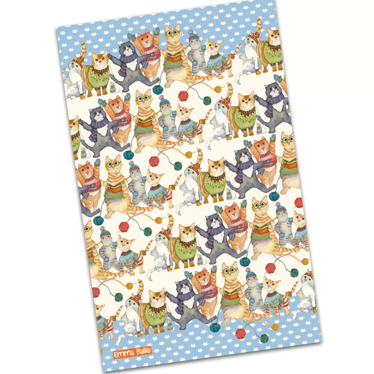 Hot Emma Ball Kittens In Mittens Tea Towel