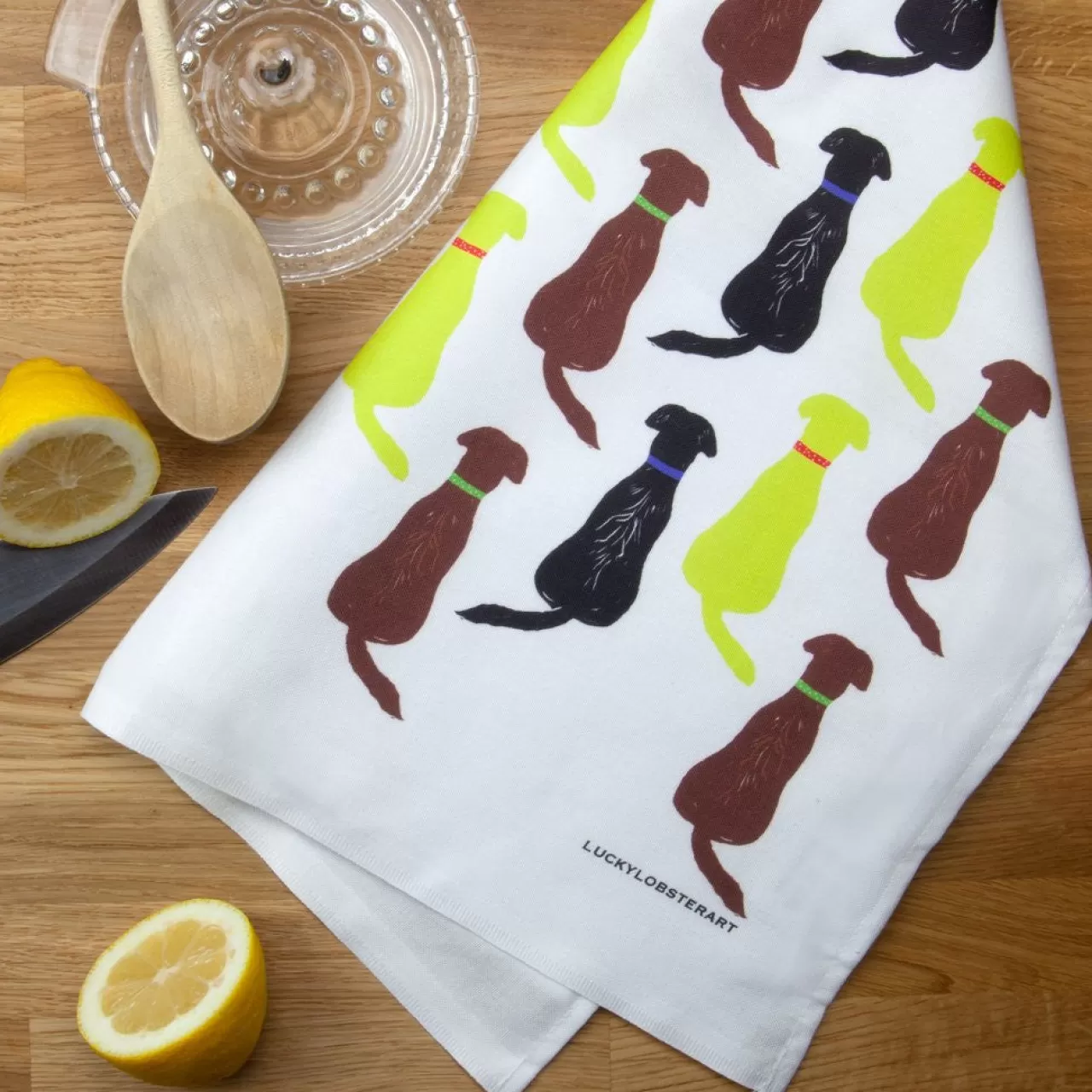 Fashion Lucky Lobster Labrador Tea Towel