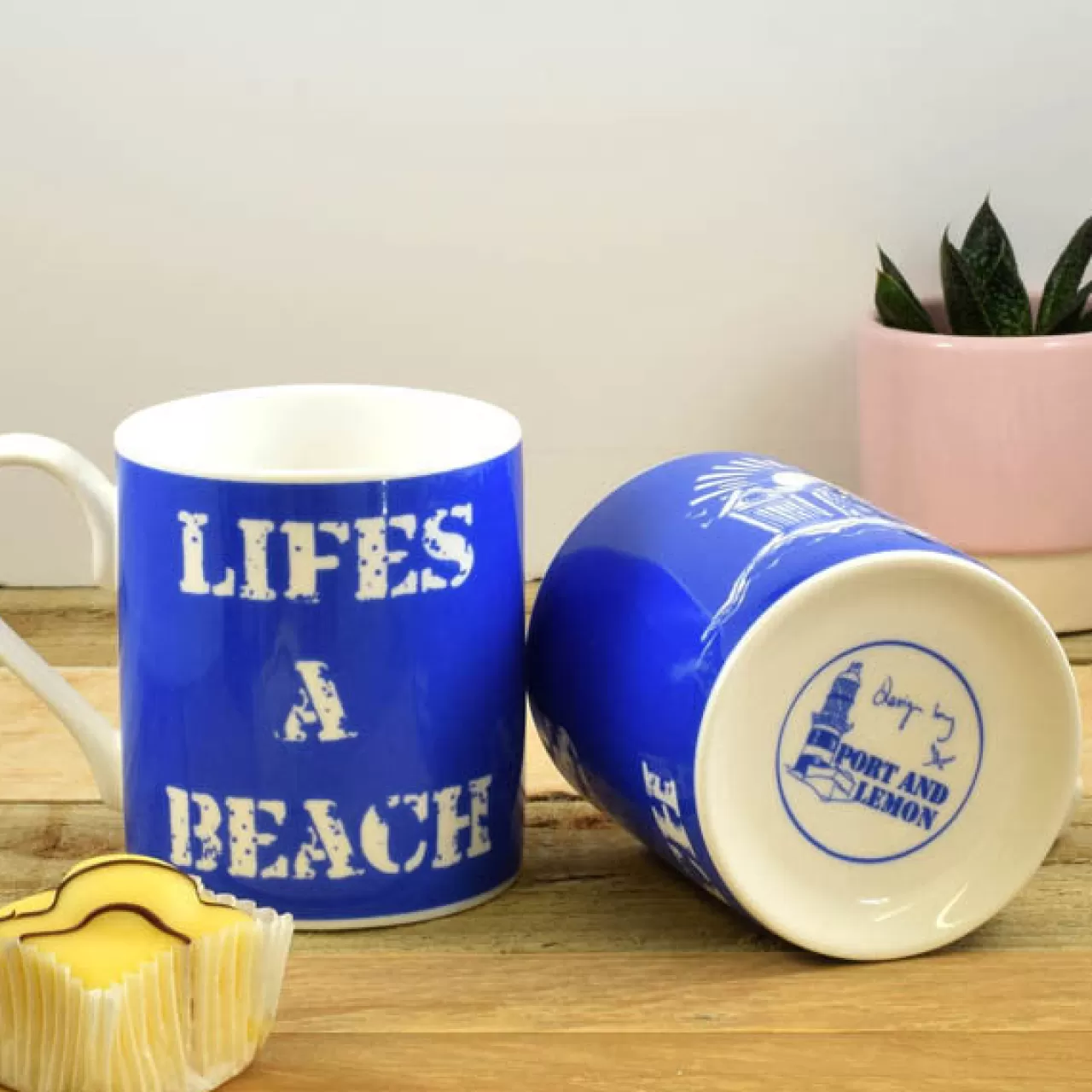 Clearance Port & Lemon Life's A Beach Bone China Mug