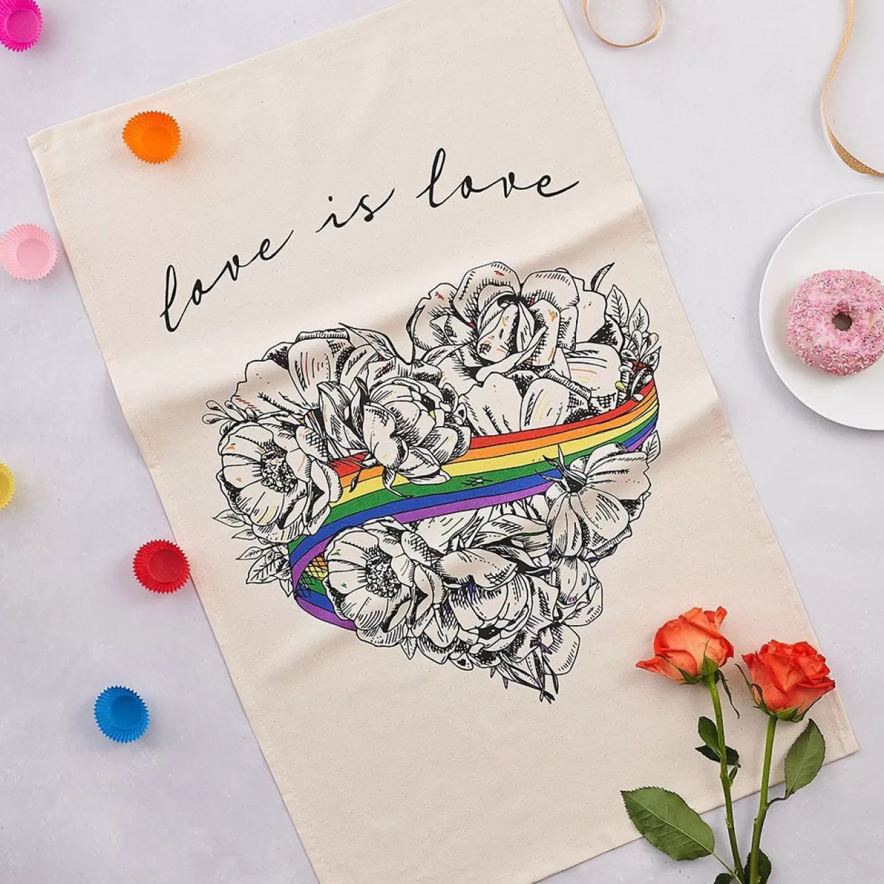 Hot Victoria Eggs Love Is Love Tea Towel