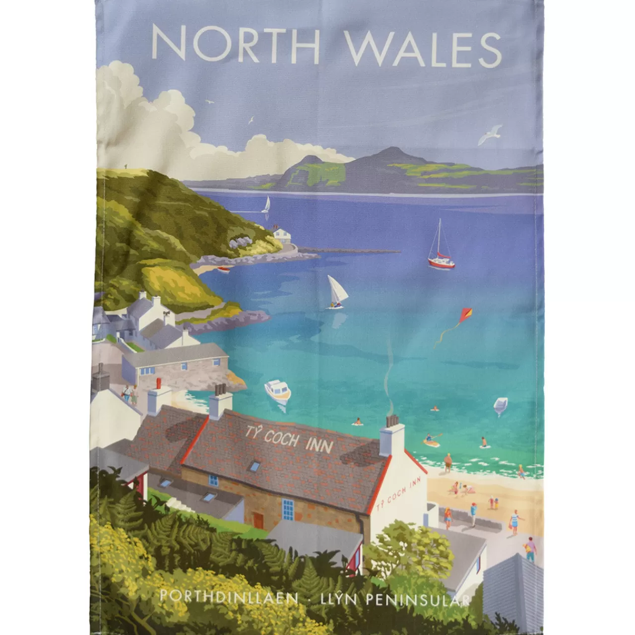 Online Town Towels North Wales - Porthdinllaen Tea Towel