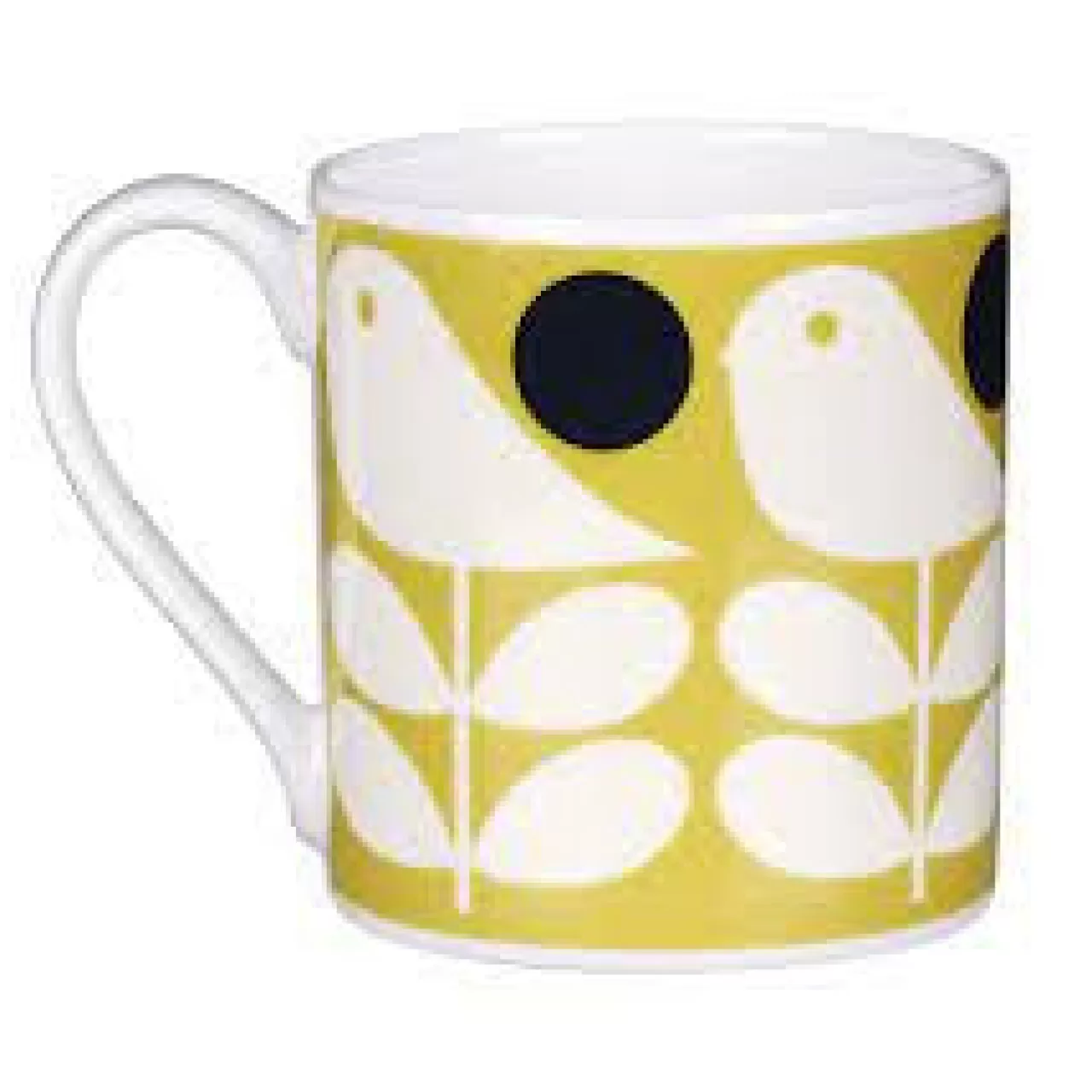 Shop Mclaggen Smith Orla Kiely Early Bird Yellow Bone China Mug