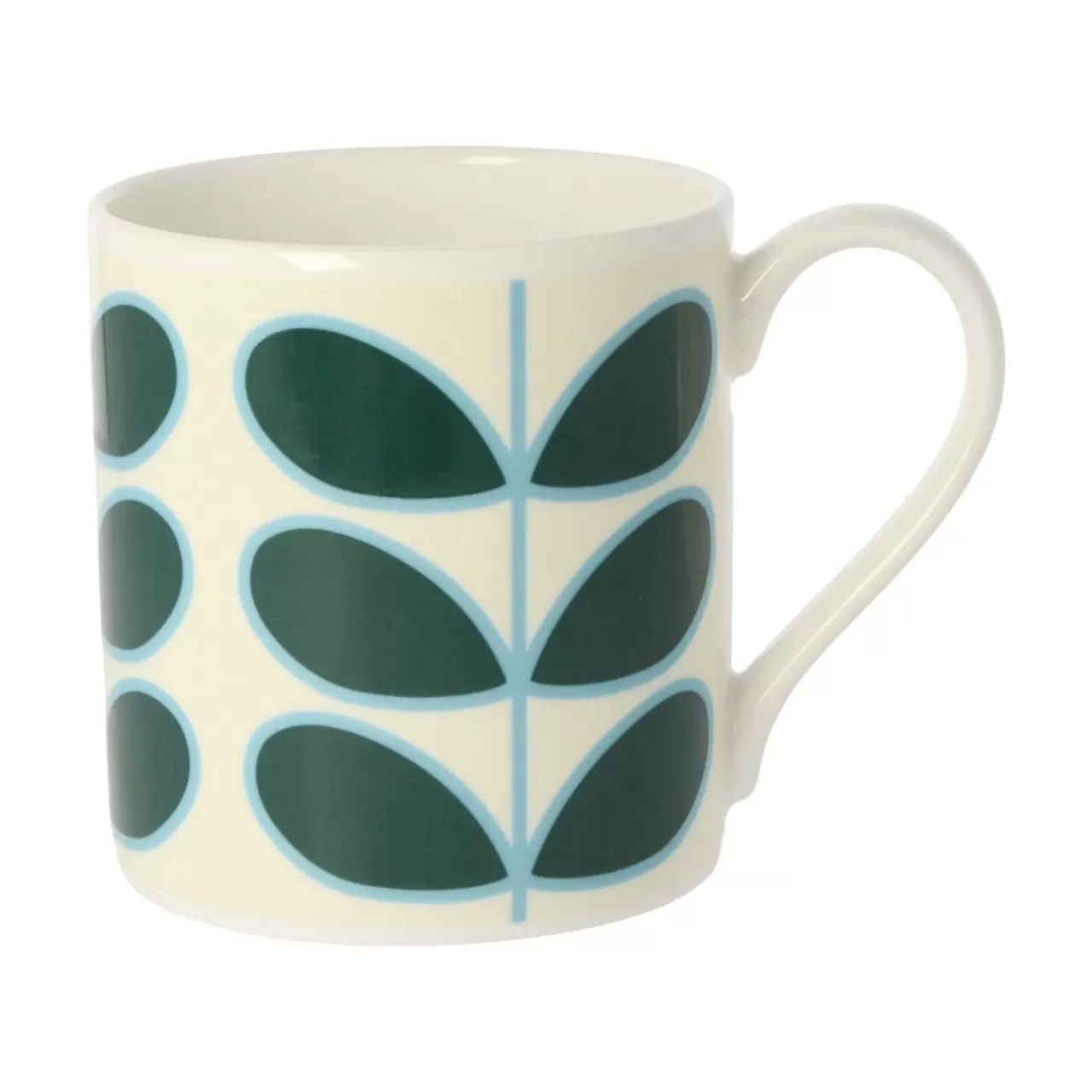 Sale Mclaggen Smith Orla Kiely Linear Stem Teal Bone China Mug