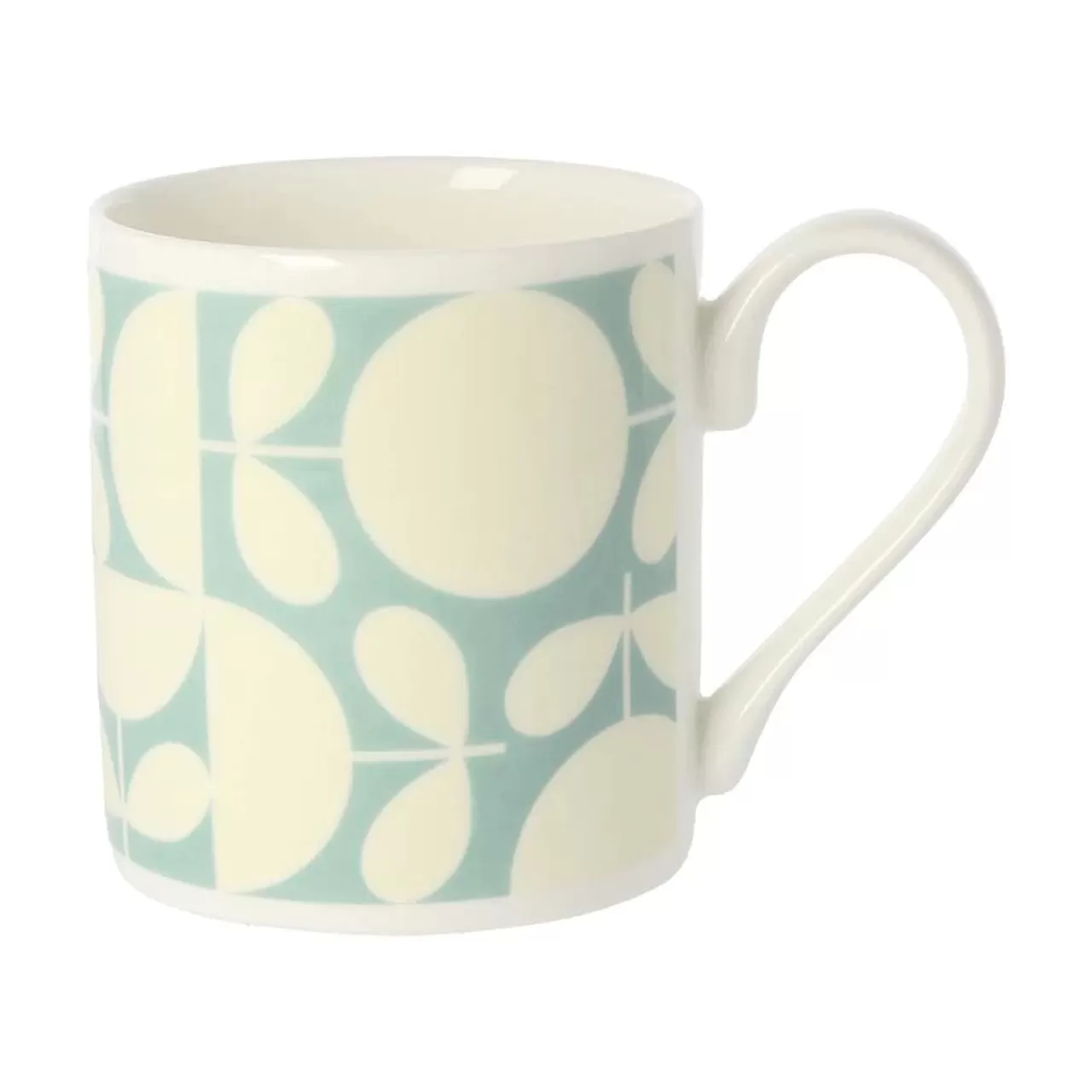 Best Sale Mclaggen Smith Orla Kiely Patchwork Aqua Bone China Mug