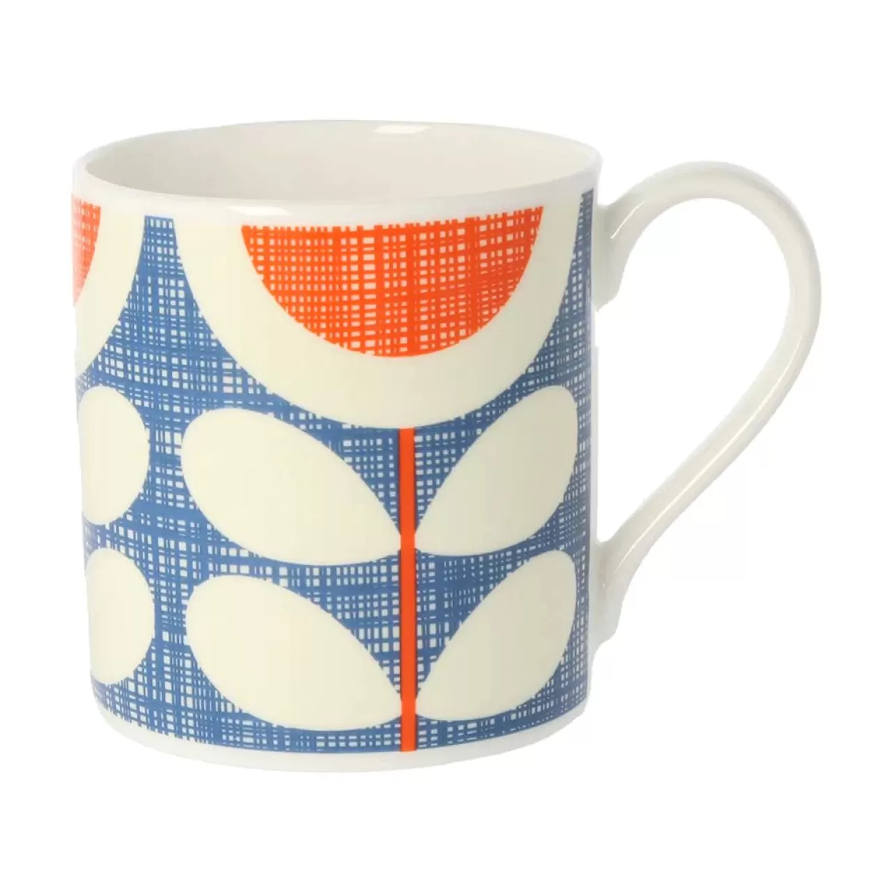 Clearance Mclaggen Smith Orla Kiely Scribble Sunflower Blue Bone China Mug