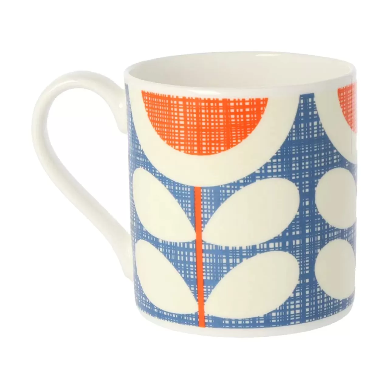 Clearance Mclaggen Smith Orla Kiely Scribble Sunflower Blue Bone China Mug