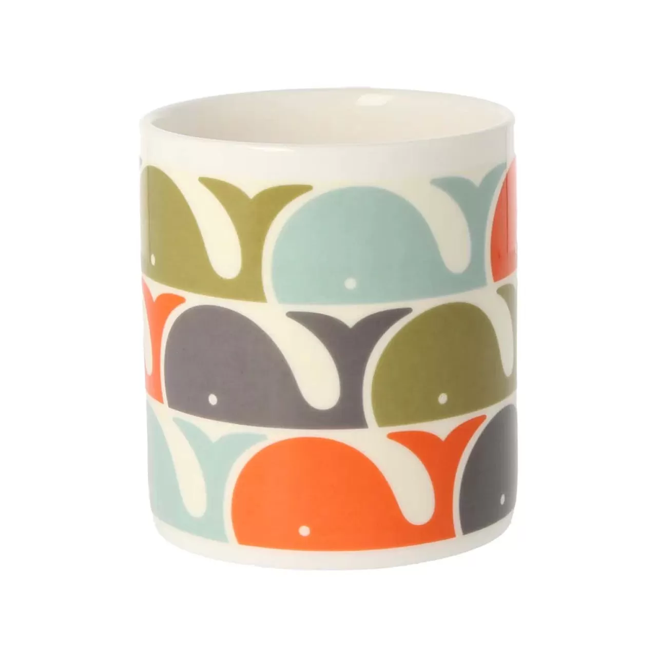 Flash Sale Mclaggen Smith Orla Kiely Whale Orange Bone China Mug