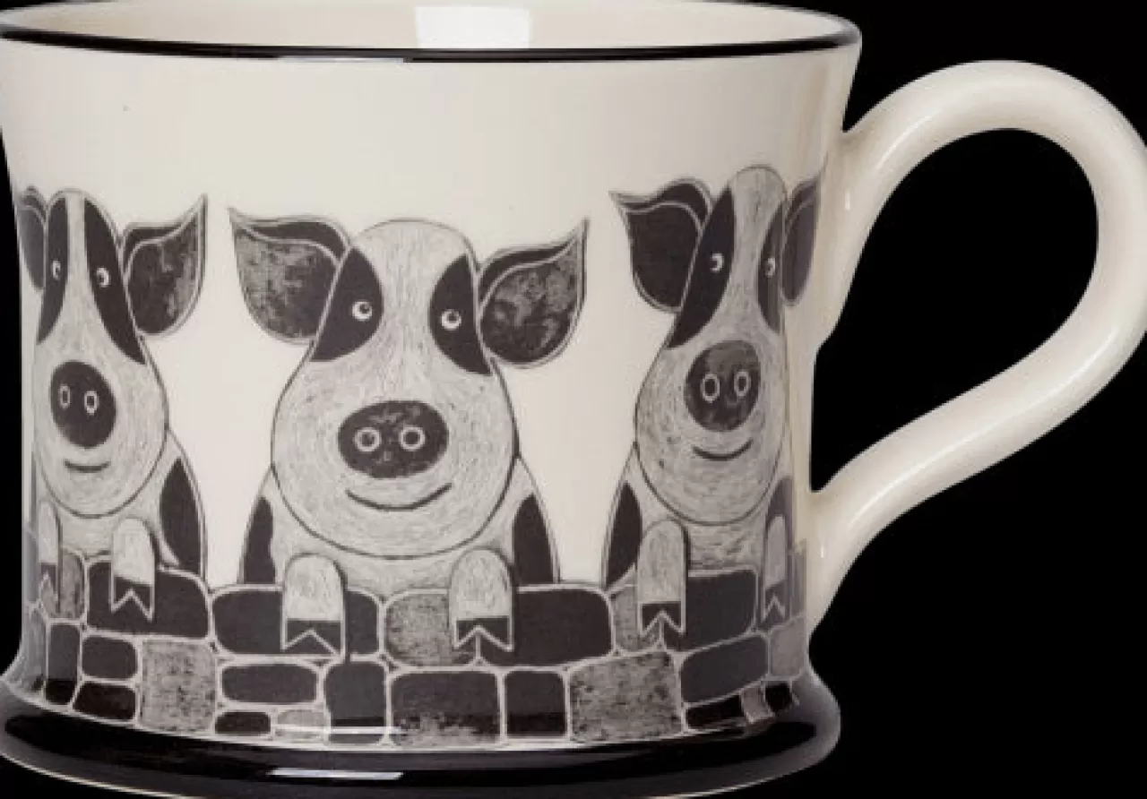 Fashion Moorland Pottery Pig Mug By