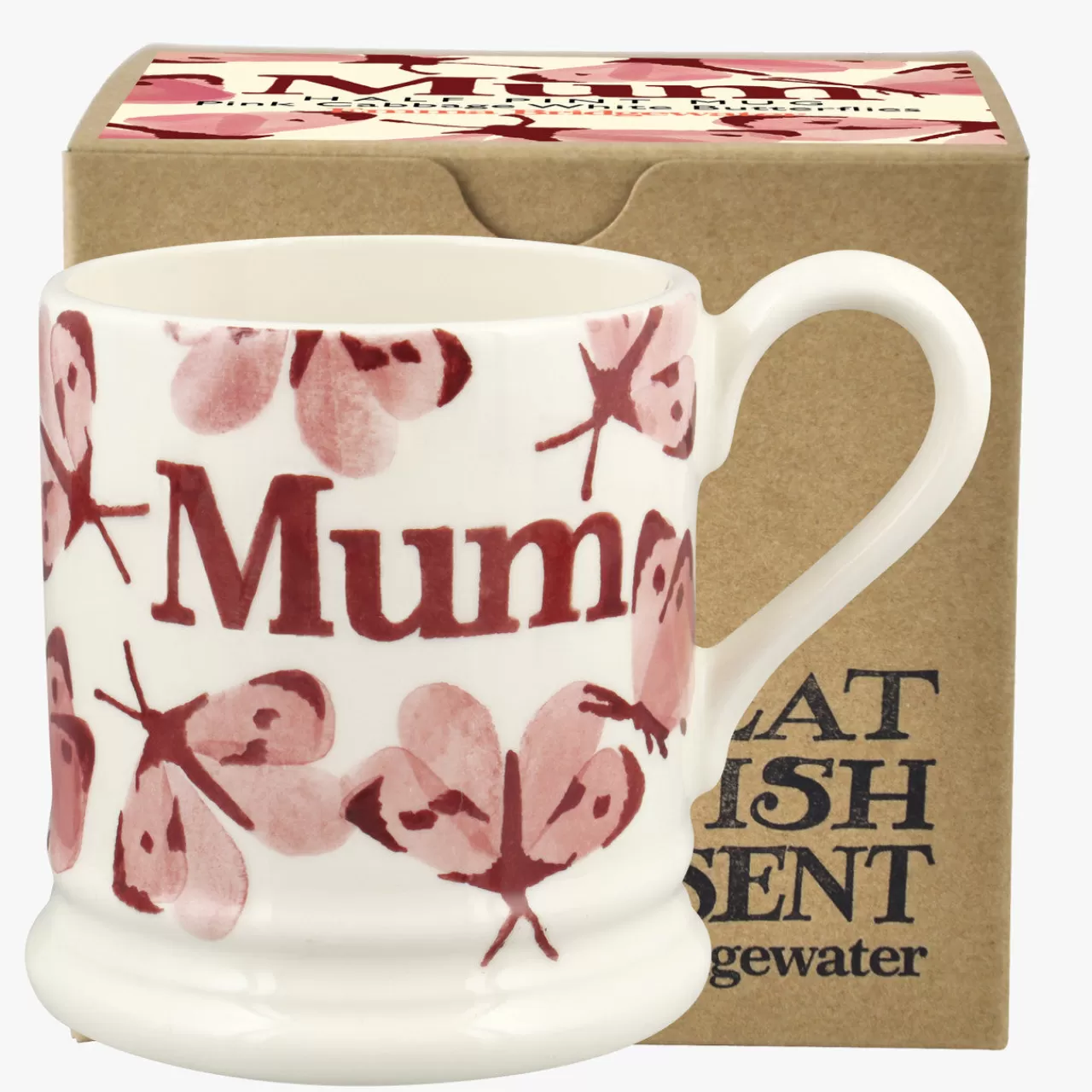 Sale Emma Bridgewater Pink Cabbage White Butterfly Mum 1/2 Pint Mug Boxed