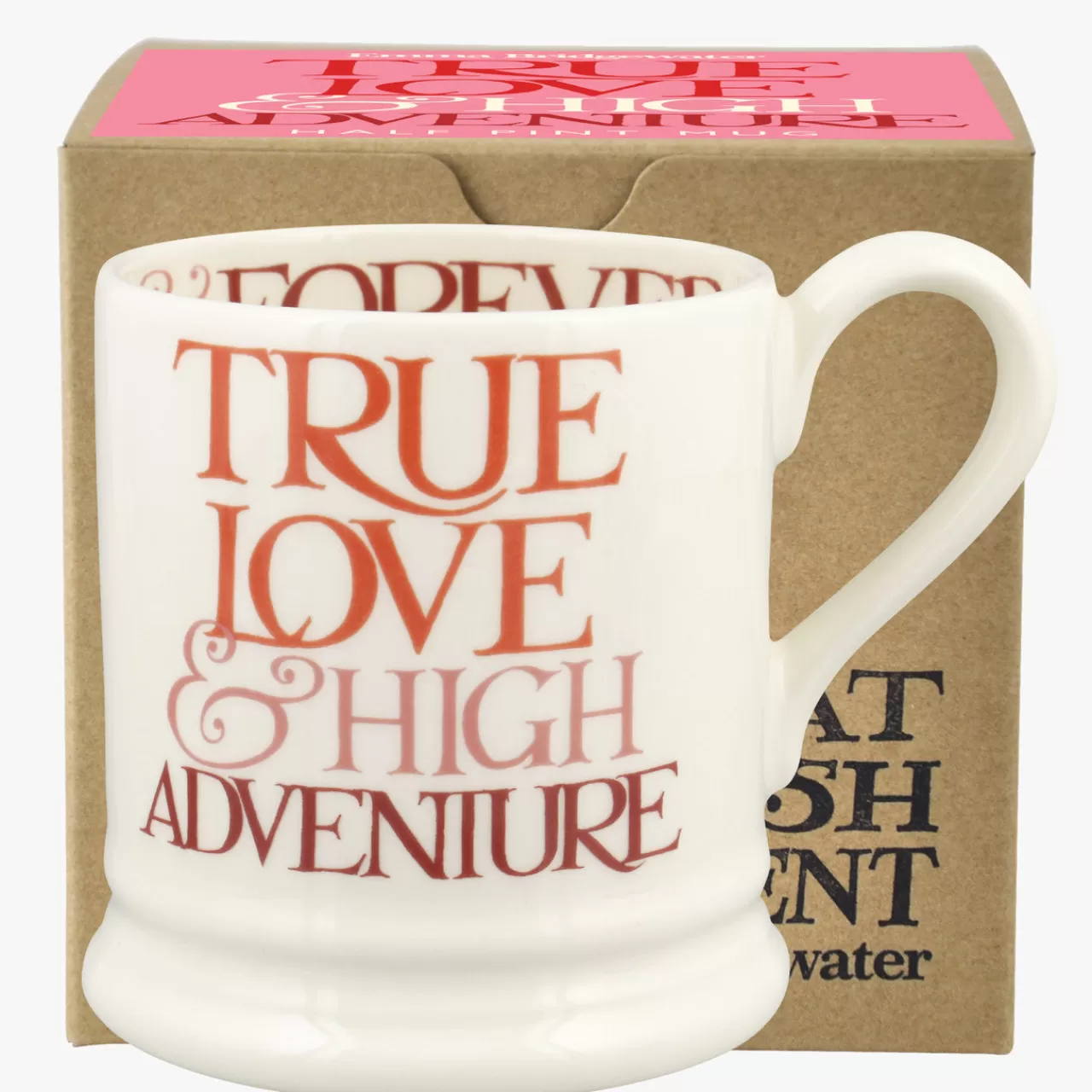 Cheap Emma Bridgewater Pink Toast True Love 1/2 Pint Mug Boxed