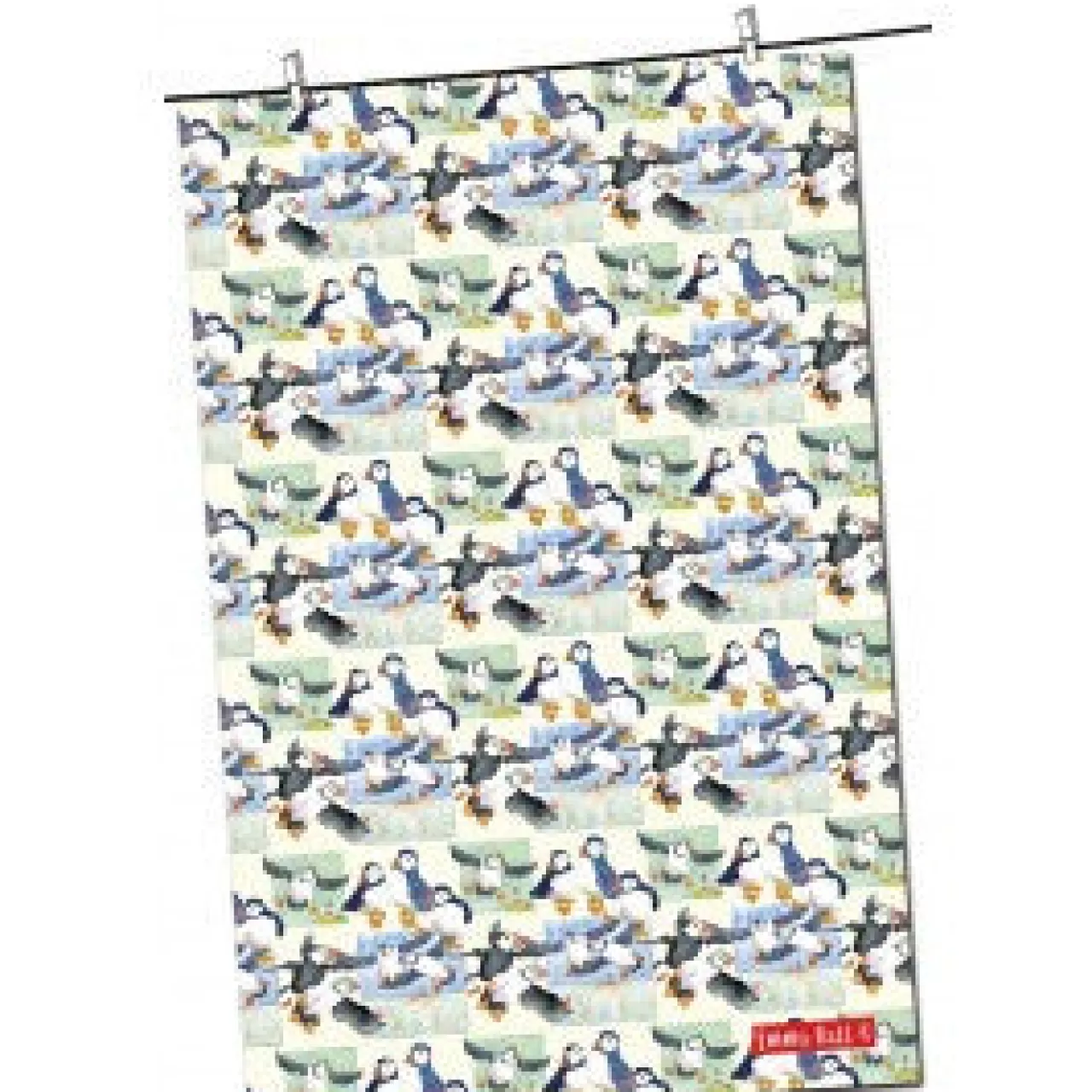 Hot Emma Ball Puffin Repeating Tea Towel