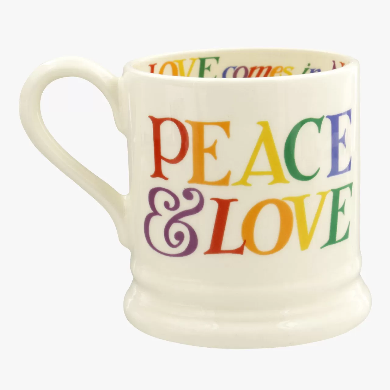 New Emma Bridgewater Rainbow Toast Love Is Love 1/2 Pint Mug