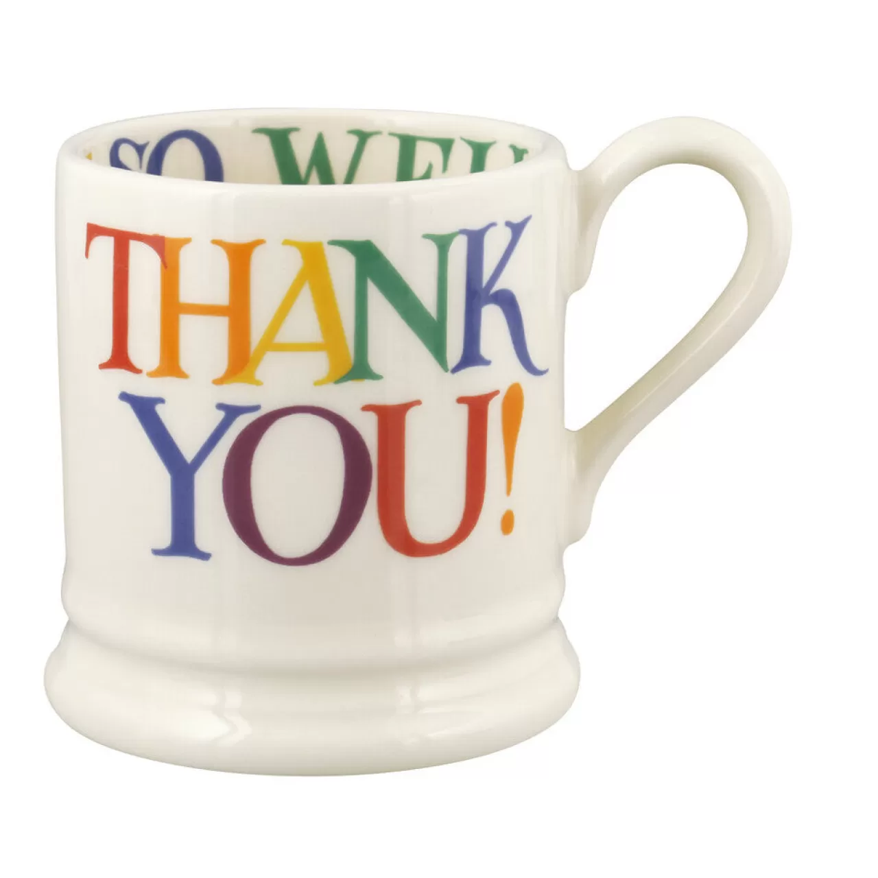 Hot Emma Bridgewater Rainbow Toast Thank You 1/2 Pint Mug