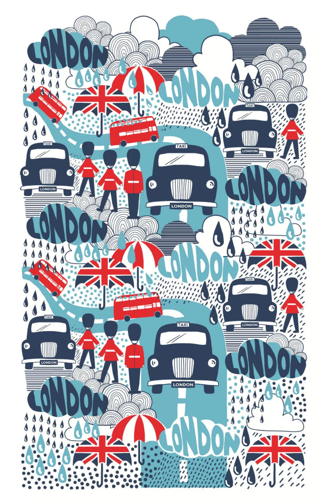 Best Sale Ulster Weavers Rainy Days Cotton Tea Towel