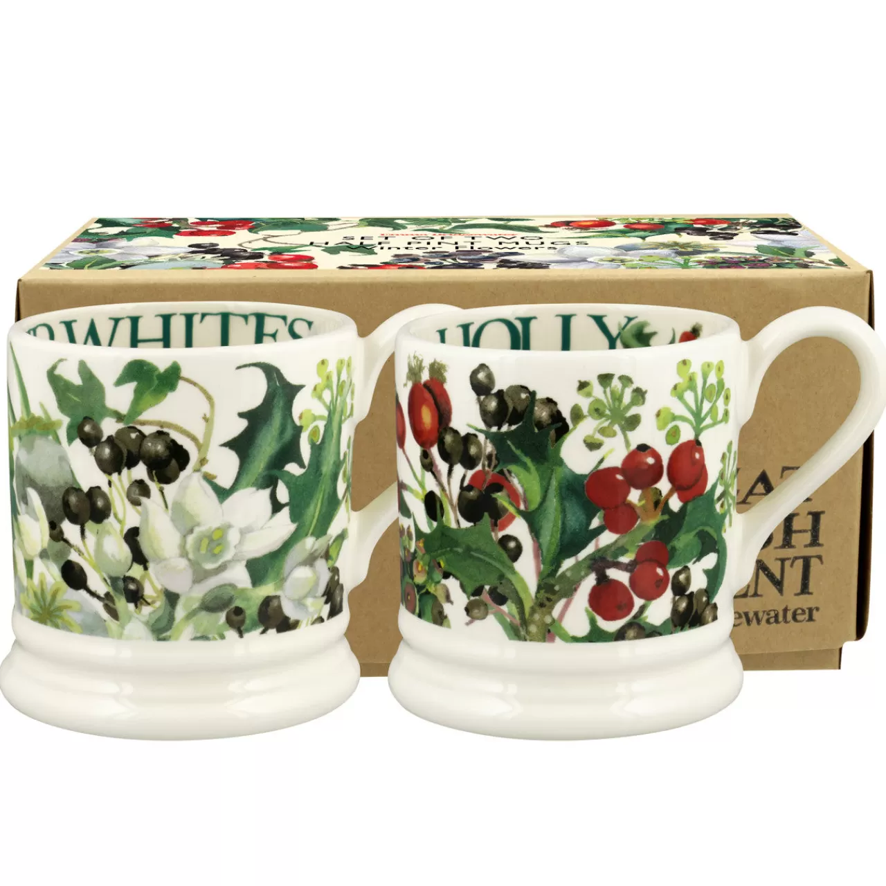 Hot Emma Bridgewater Rosehip & Paperwhites Set Of 2 Half Pint Mugs