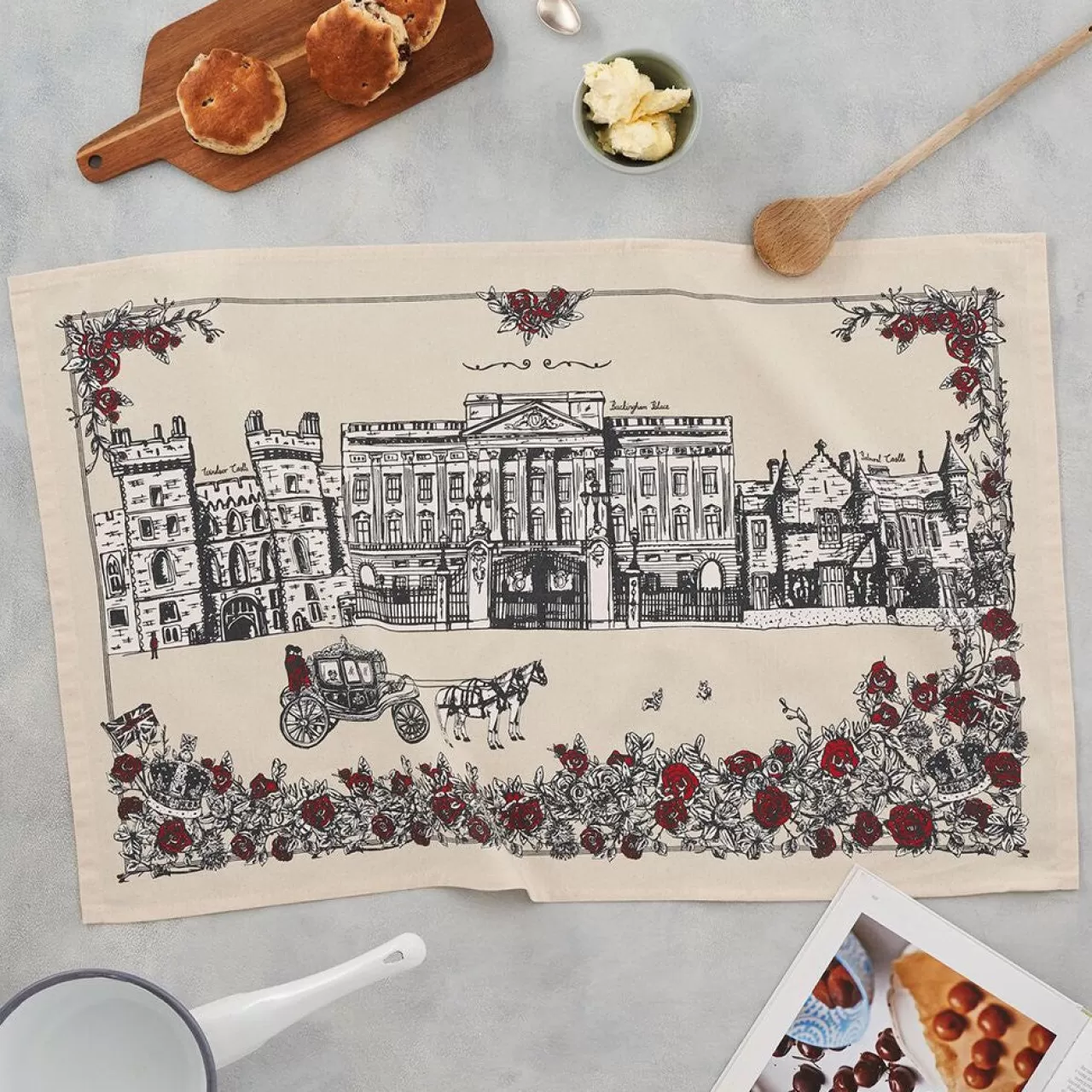 Discount Victoria Eggs Royally British Tea Towel