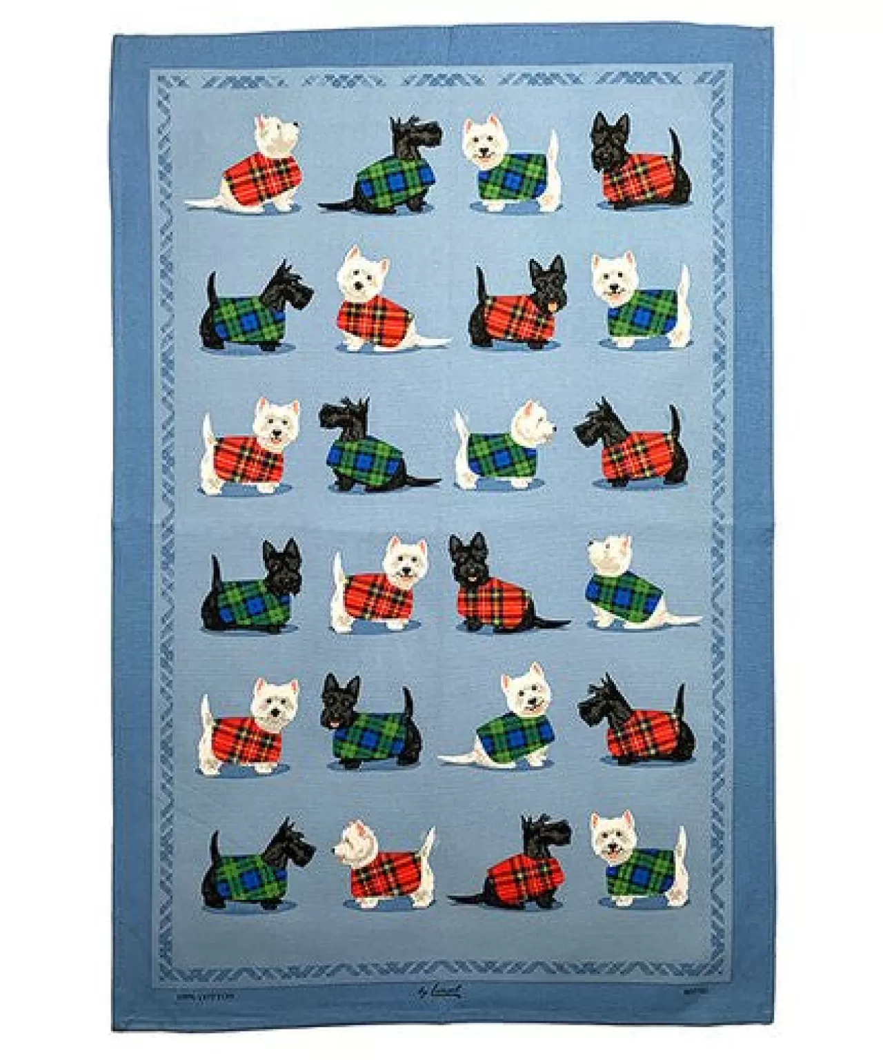 Best Sale Samuel Lamont Scottie And Westie Tea Towel