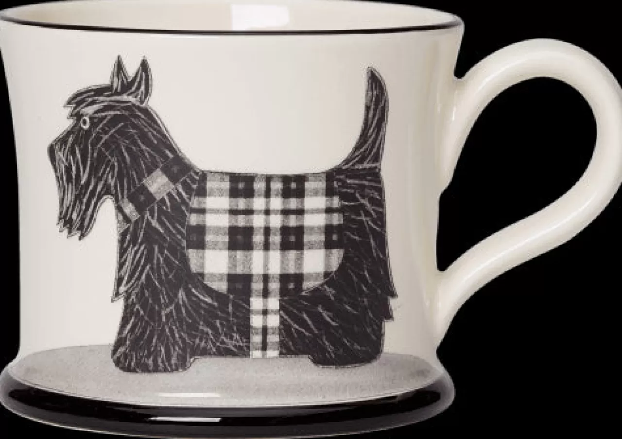 New Moorland Pottery Scottie Dog Mug By