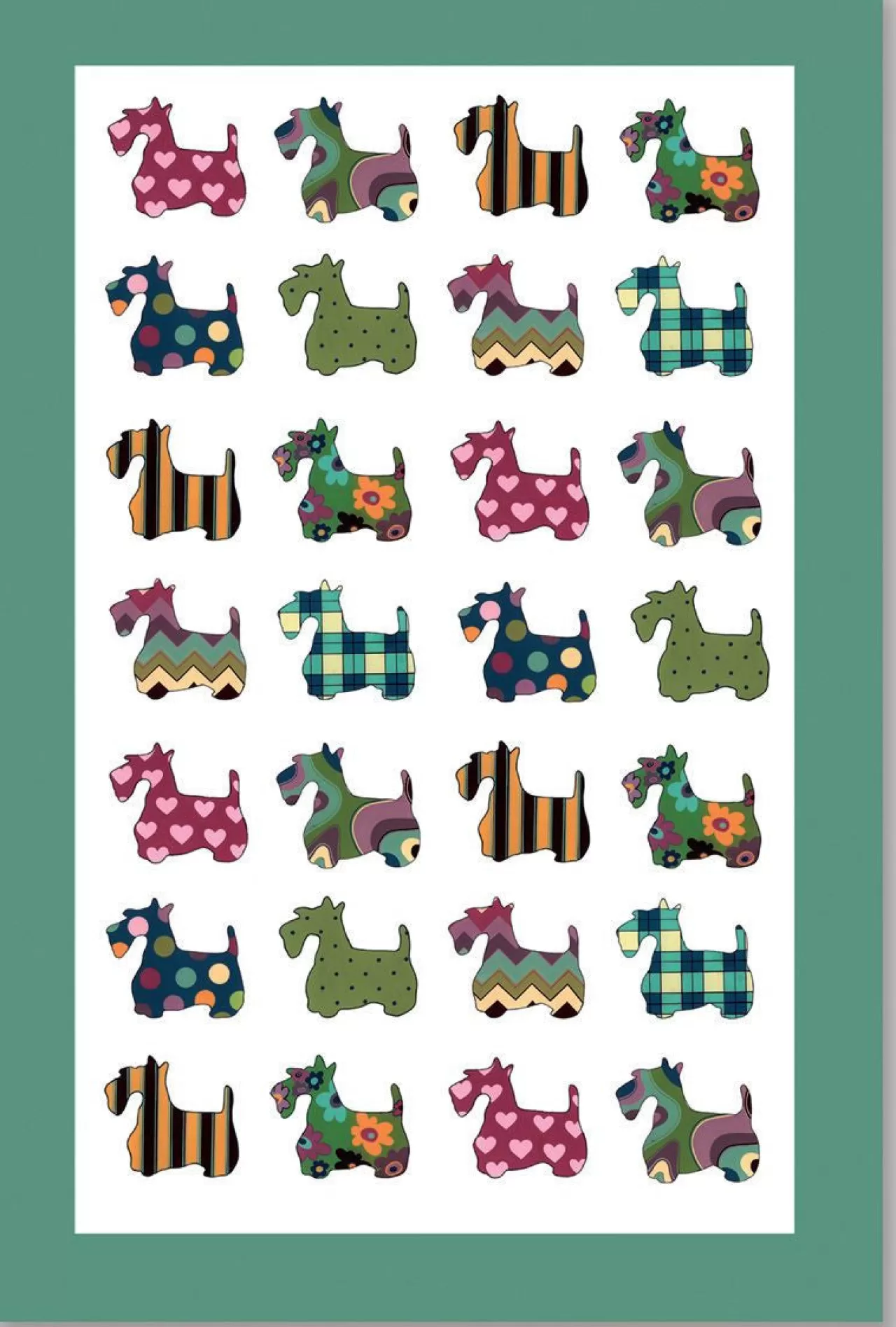 Online Ulster Weavers Scottie Patterns Tea Towel