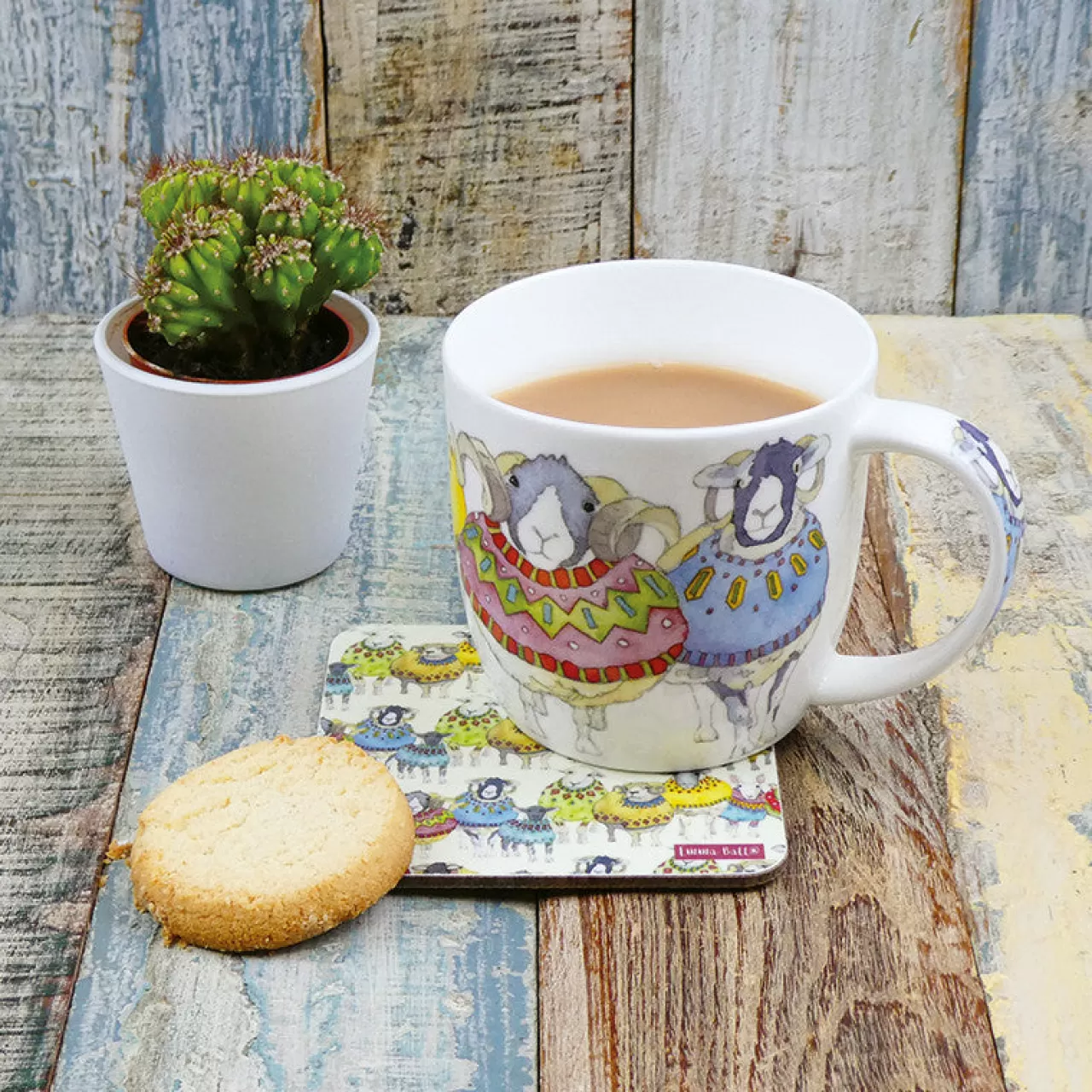 Clearance Emma Ball Sheep In Sweaters Bone China Mug (Boxed)