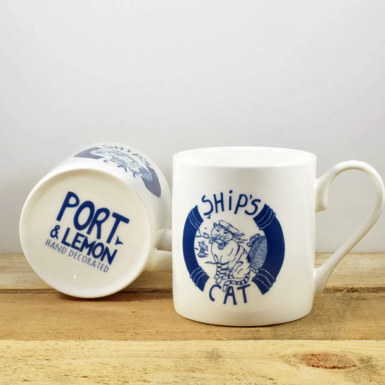 Cheap Port & Lemon Ship's Cat Bone China Mug