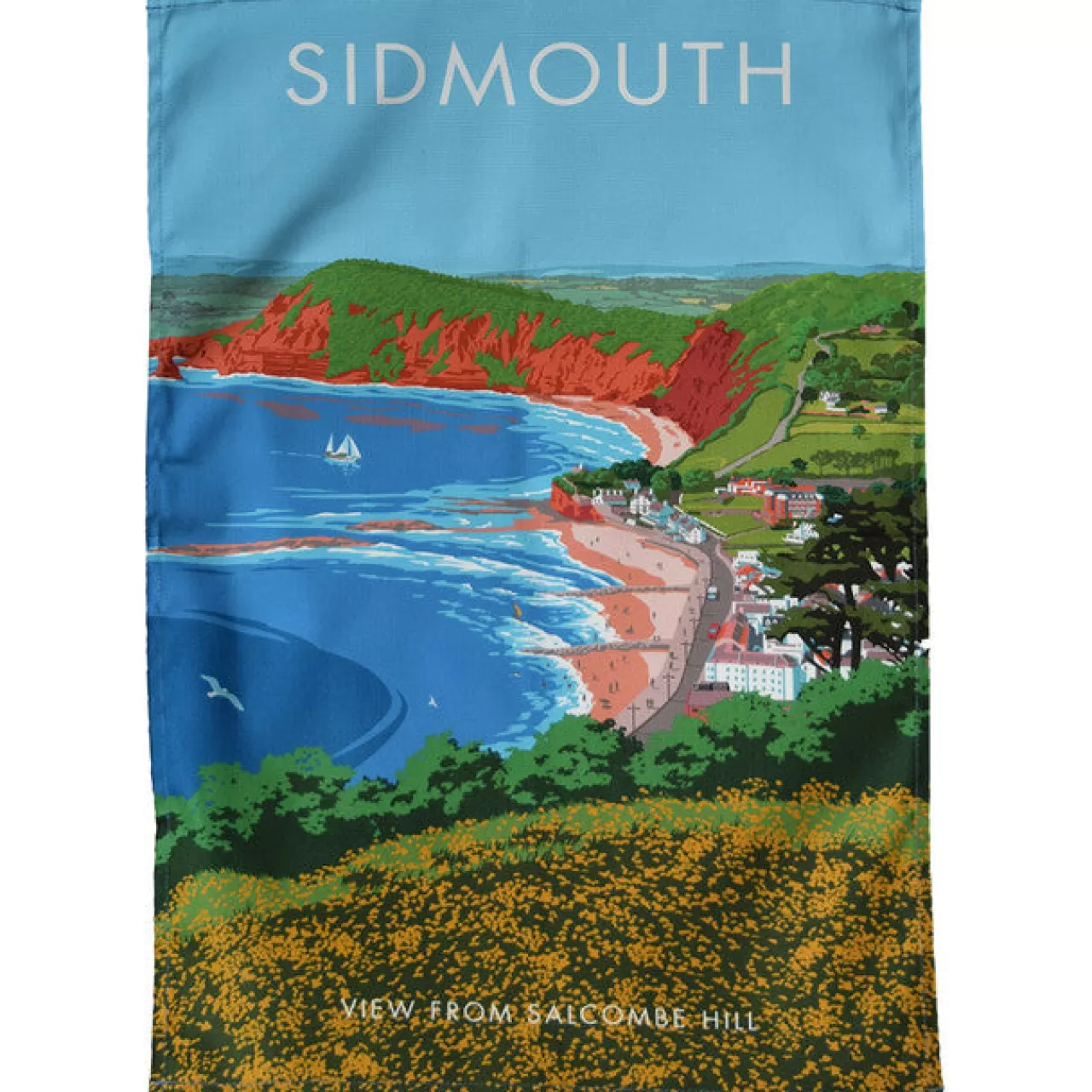 New Town Towels Sidmouth - View From Salcombe Hill Tea Towel