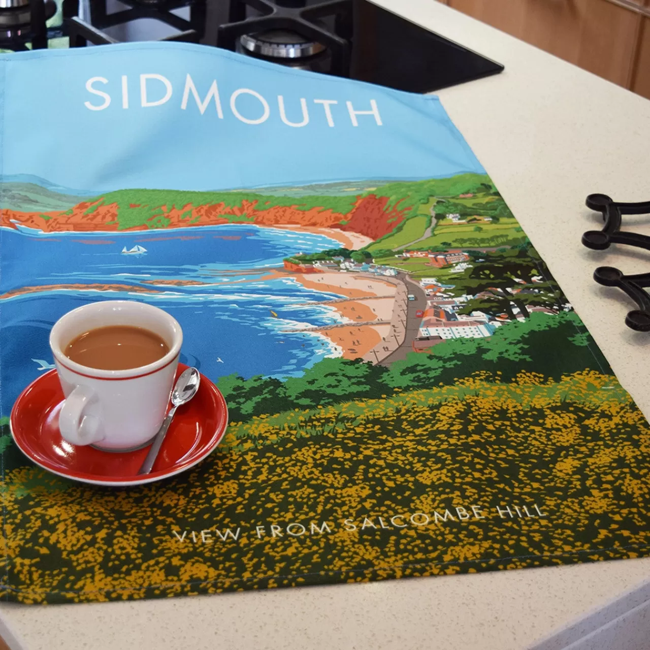 New Town Towels Sidmouth - View From Salcombe Hill Tea Towel