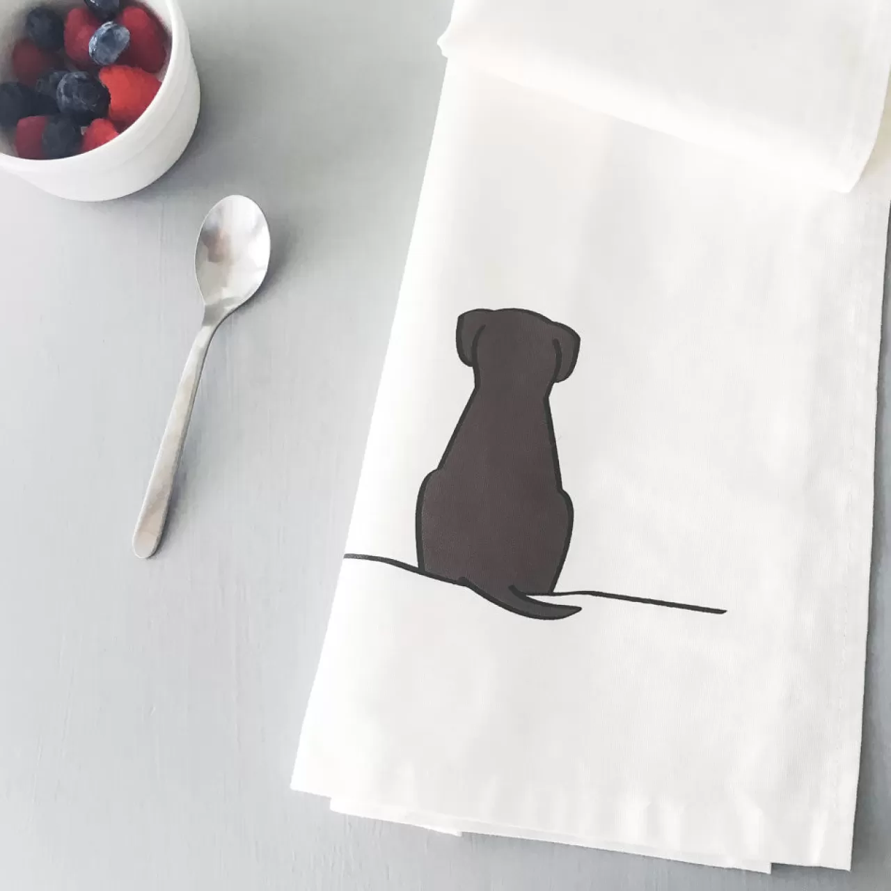 Cheap Jin Designs Sitting Dog Tea Towel