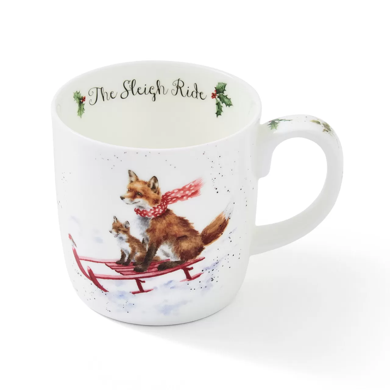 Best Sale Wrendale Designs Sleigh Ride' Foxes Bone China Mug