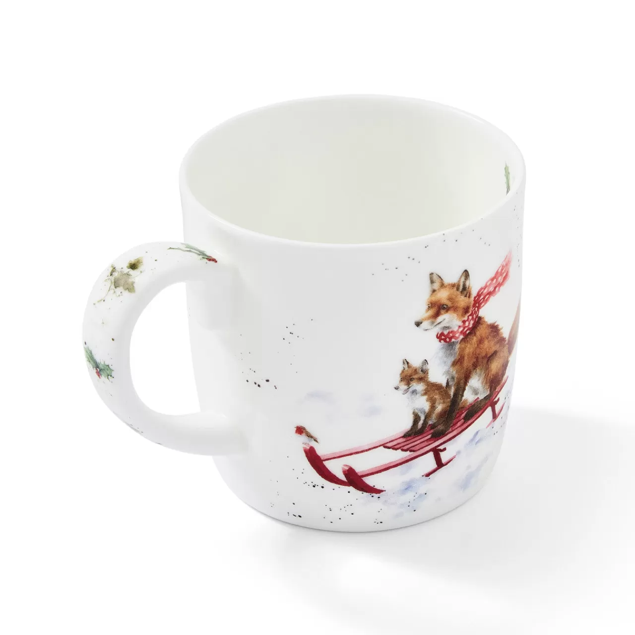 Best Sale Wrendale Designs Sleigh Ride' Foxes Bone China Mug