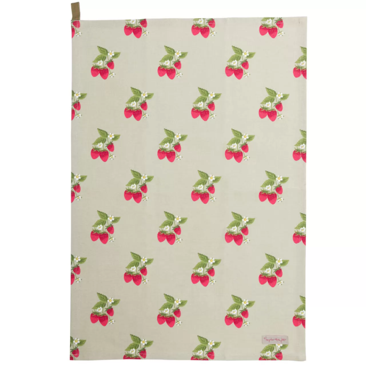 Cheap Sophie Allport Strawberries Set Of 2 Tea Towels By