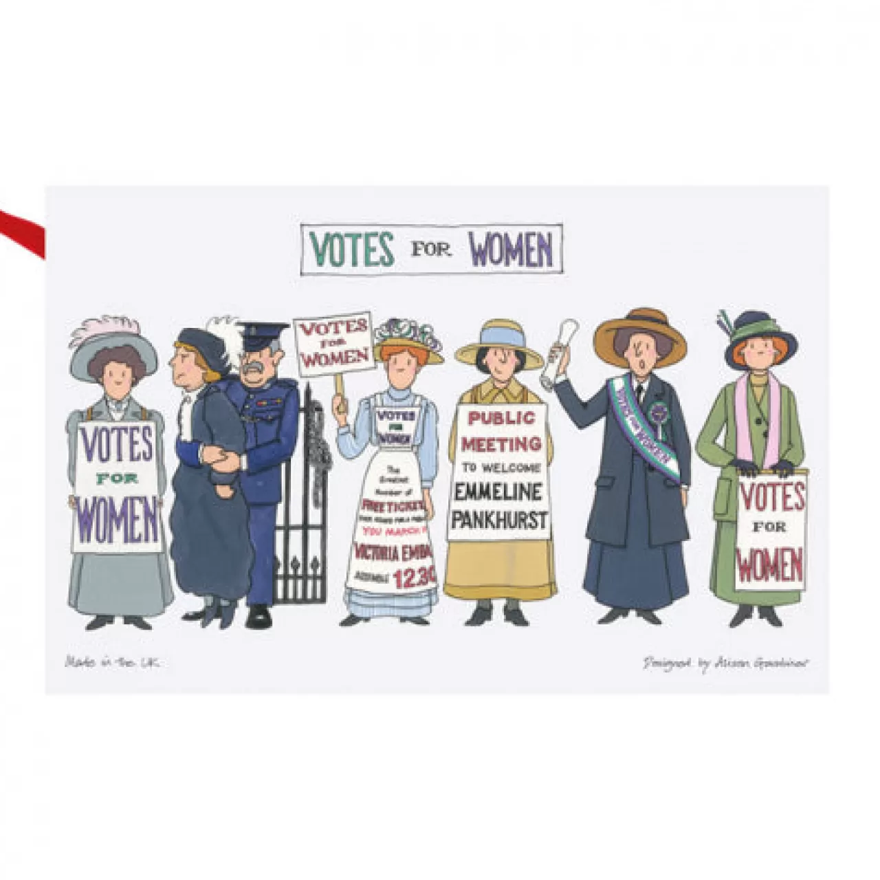 Clearance Alison Gardiner Suffragettes Tea Towel