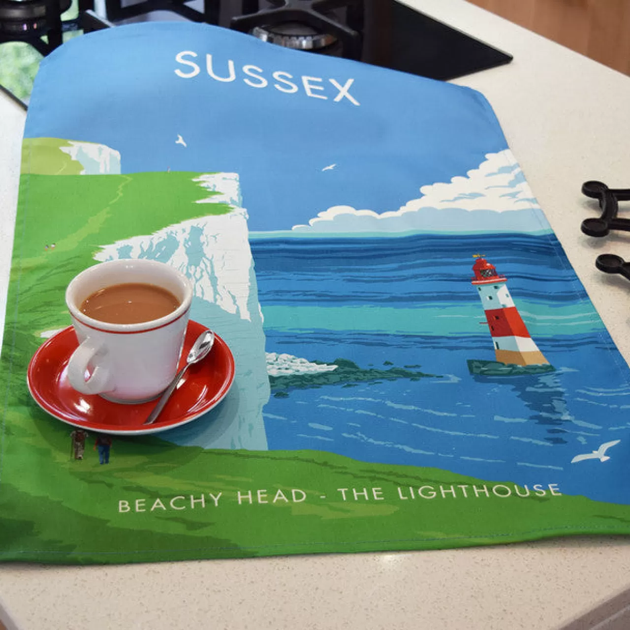 Best Town Towels Sussex Beachy Head Tea Towel