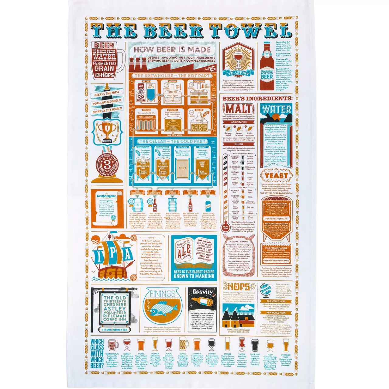 Cheap Stuart Gardiner The Beer Tea Towel By