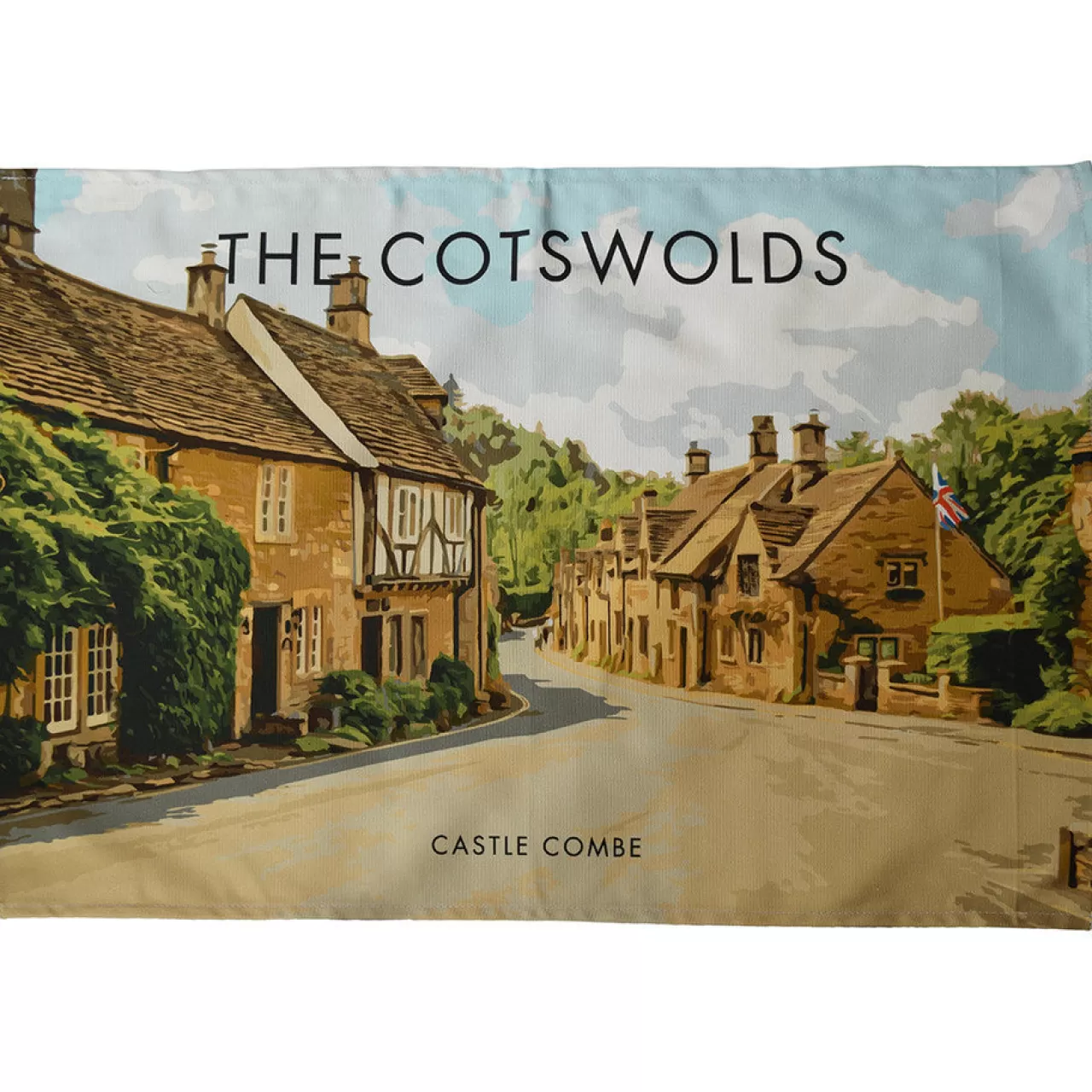 Clearance Town Towels The Cotswolds - Castle Combe Tea Towel