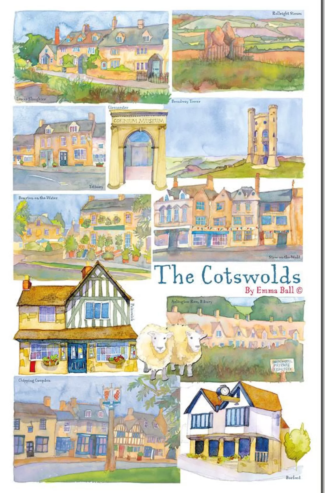 Store Emma Ball The Cotswolds By Tea Towel