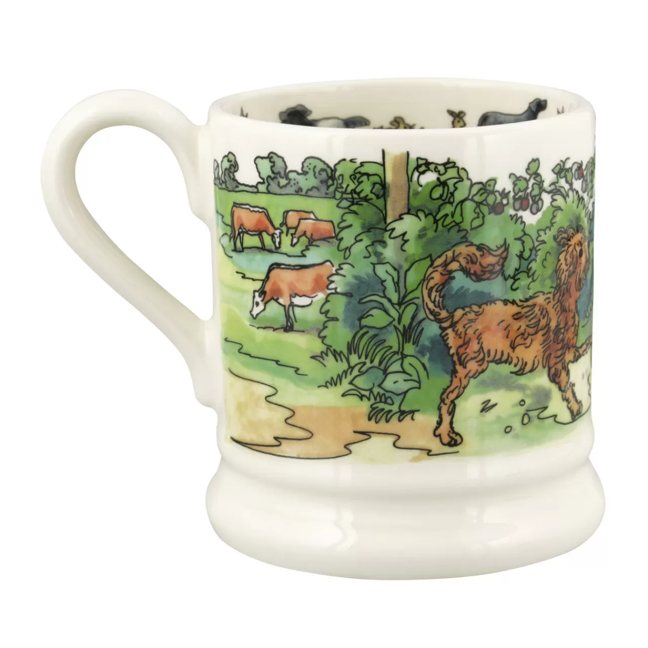 New Emma Bridgewater The Good Life Favorite Dog Walks 1/2 Pint Mug
