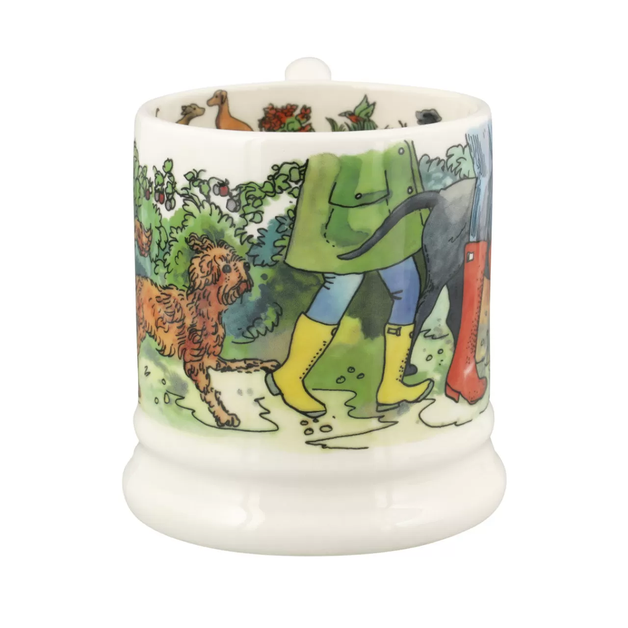 New Emma Bridgewater The Good Life Favorite Dog Walks 1/2 Pint Mug