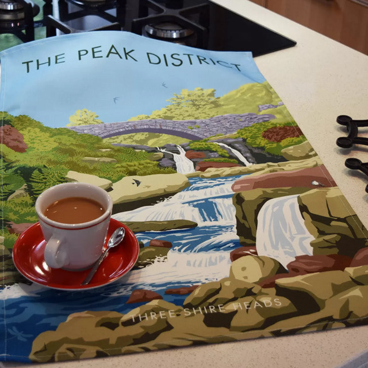 Store Town Towels The Peak District - Three Shire Heads Tea Towel