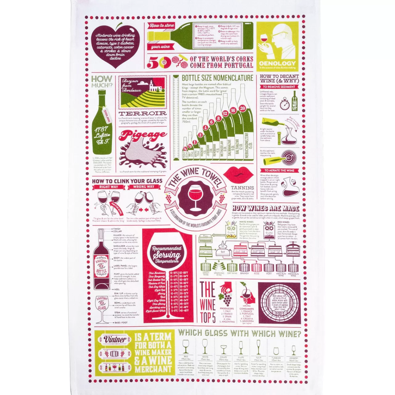 Outlet Stuart Gardiner The Wine Tea Towel