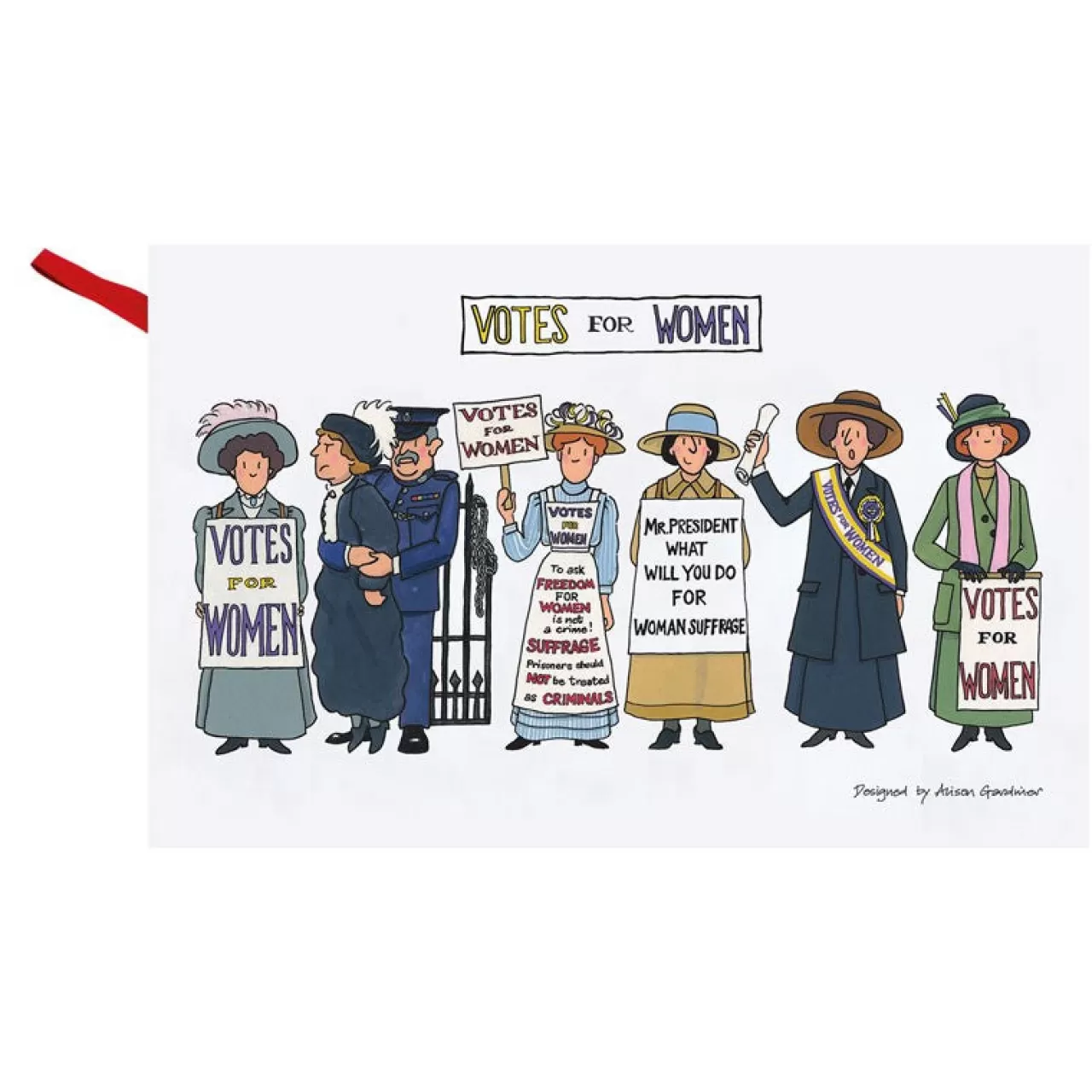 Fashion Alison Gardiner Usa Suffragettes Tea Towel