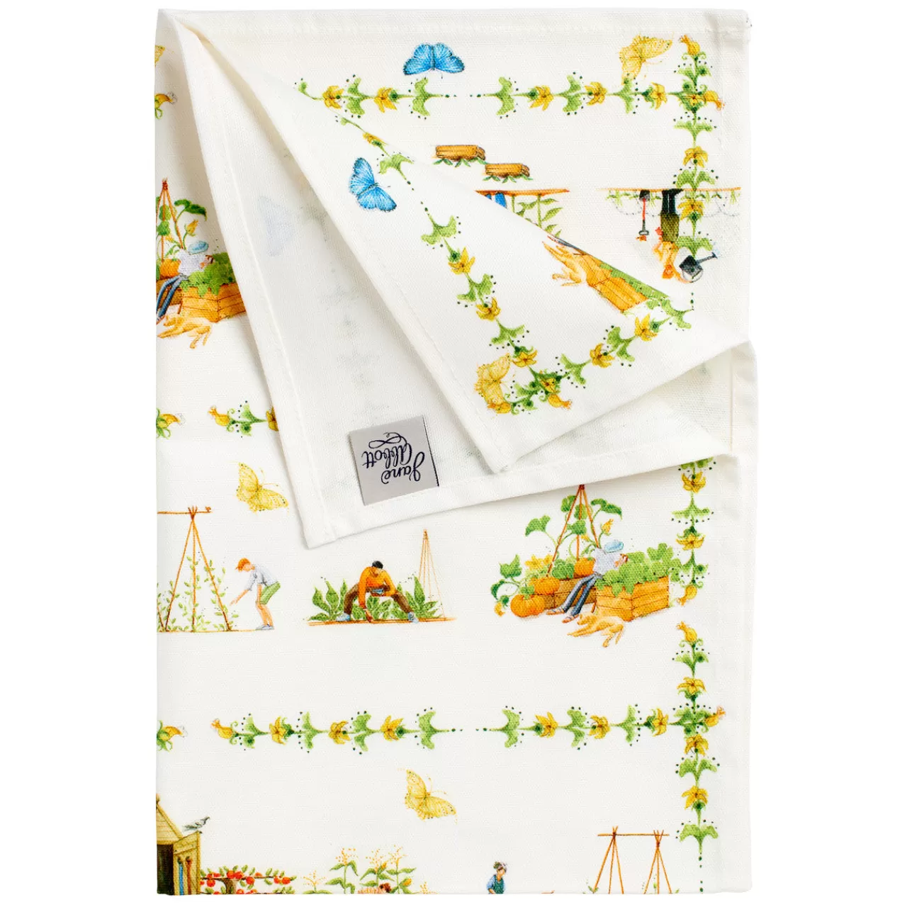 Best Jane Abbott Designs Vegetable Garden Cotton Tea Towel